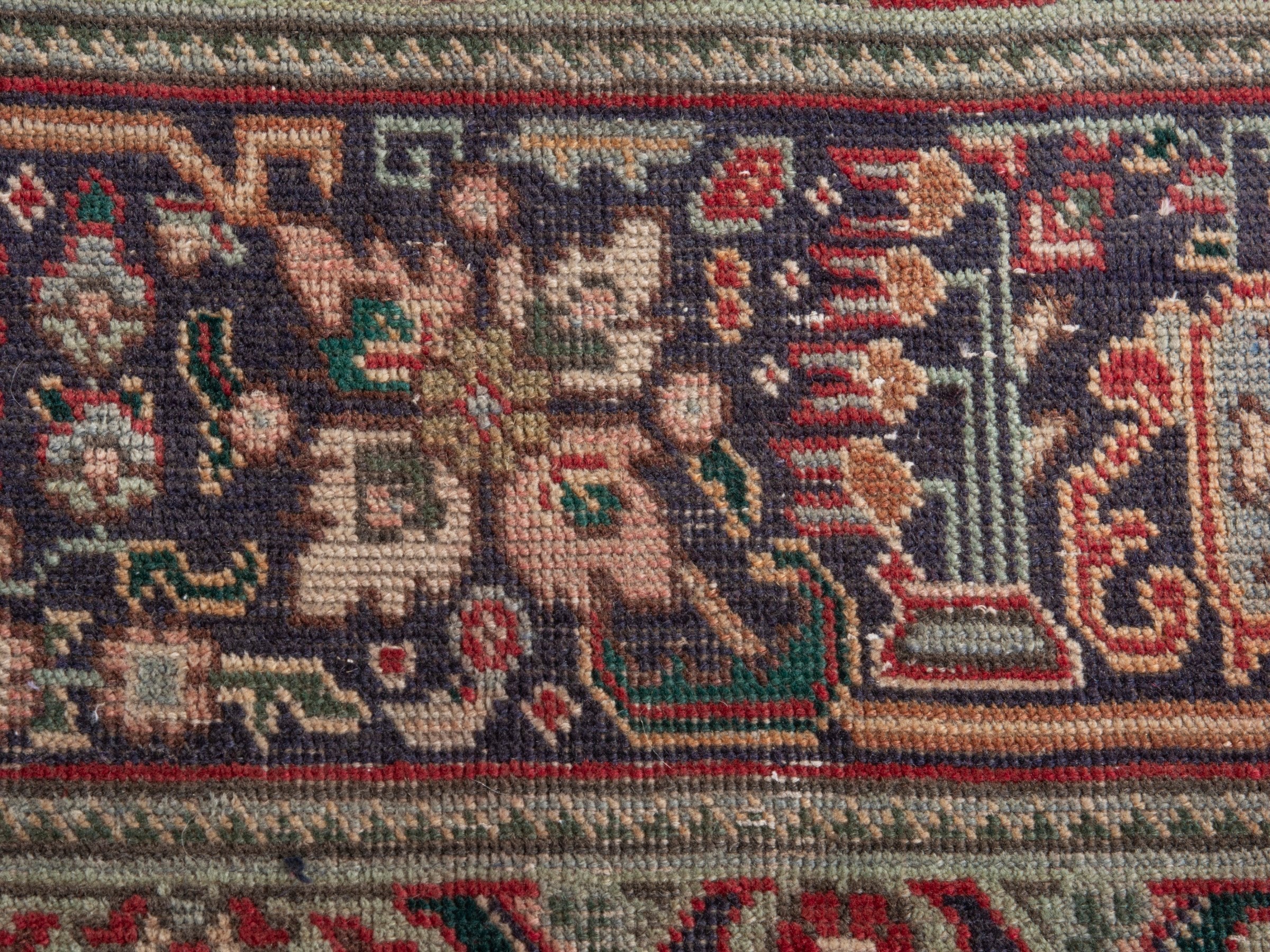 Persian Tabriz oversized rug in faded red and burgundy, view 11 of 20