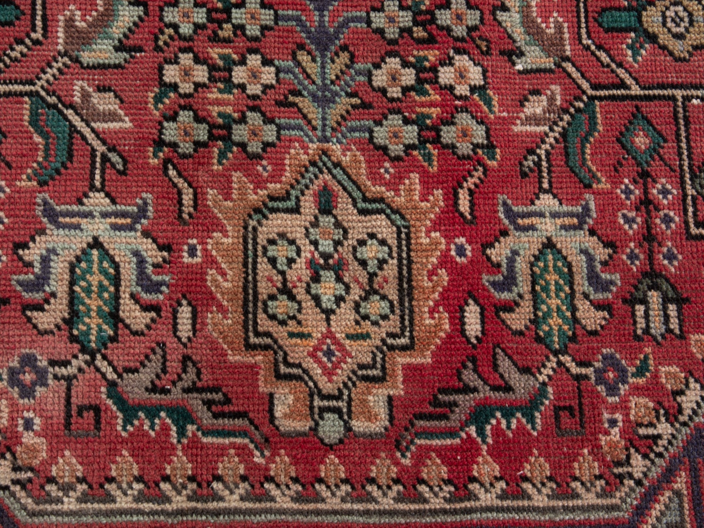 Persian Tabriz oversized rug in faded red and burgundy, view 12 of 20