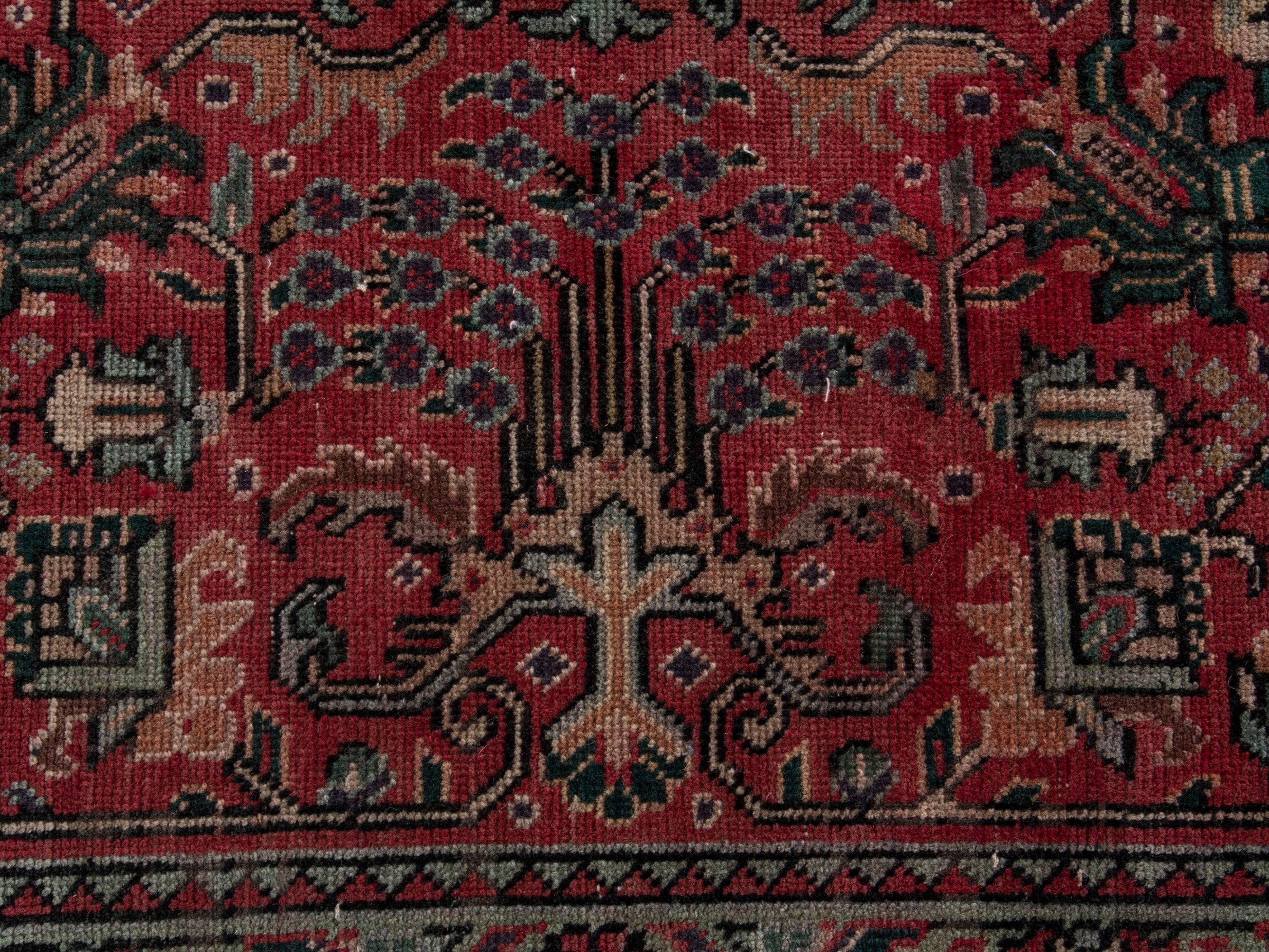 Persian Tabriz oversized rug in faded red and burgundy, view 14 of 20