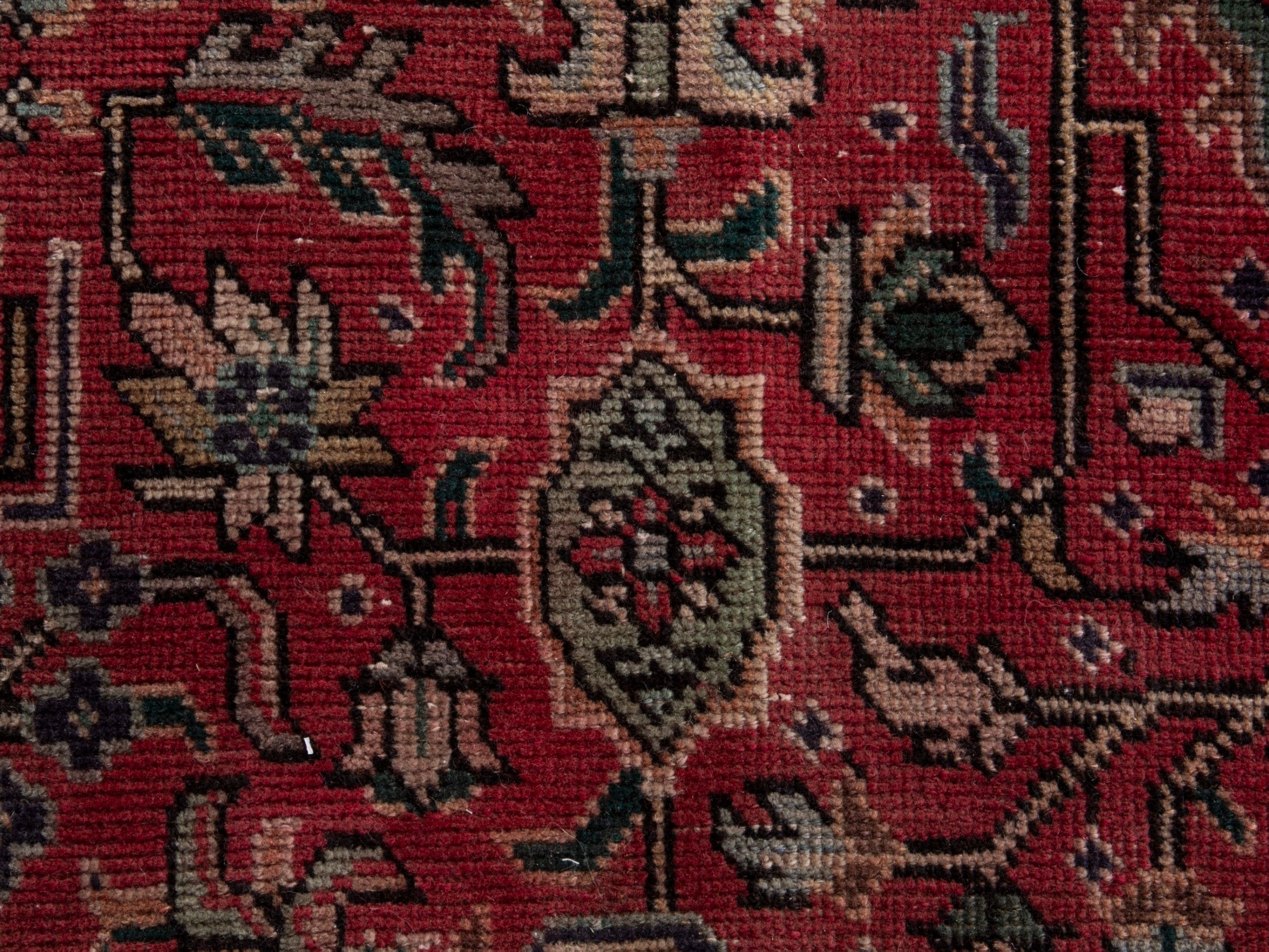 Persian Tabriz oversized rug in faded red and burgundy, view 15 of 20