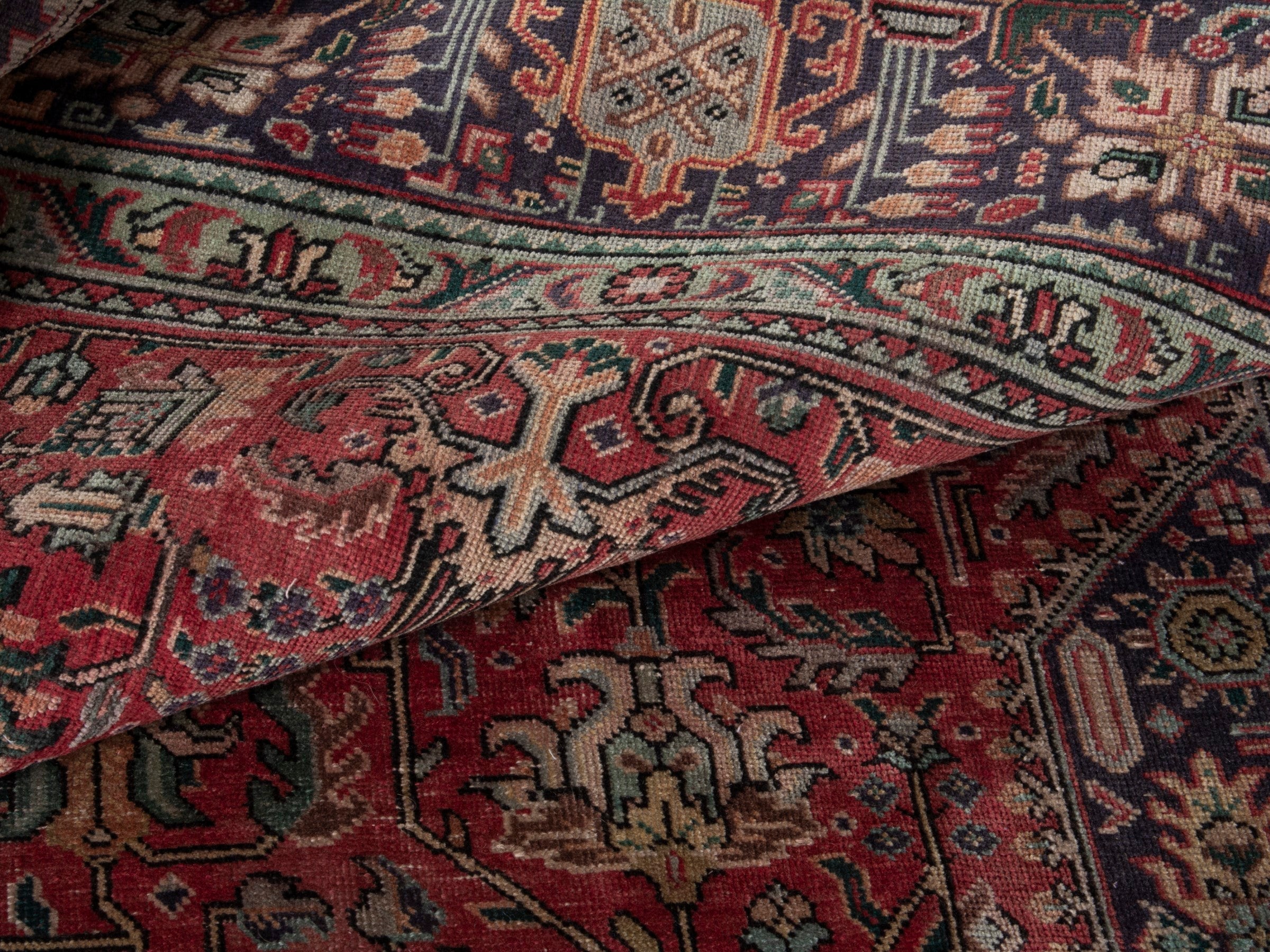 Persian Tabriz oversized rug in faded red and burgundy, view 17 of 20