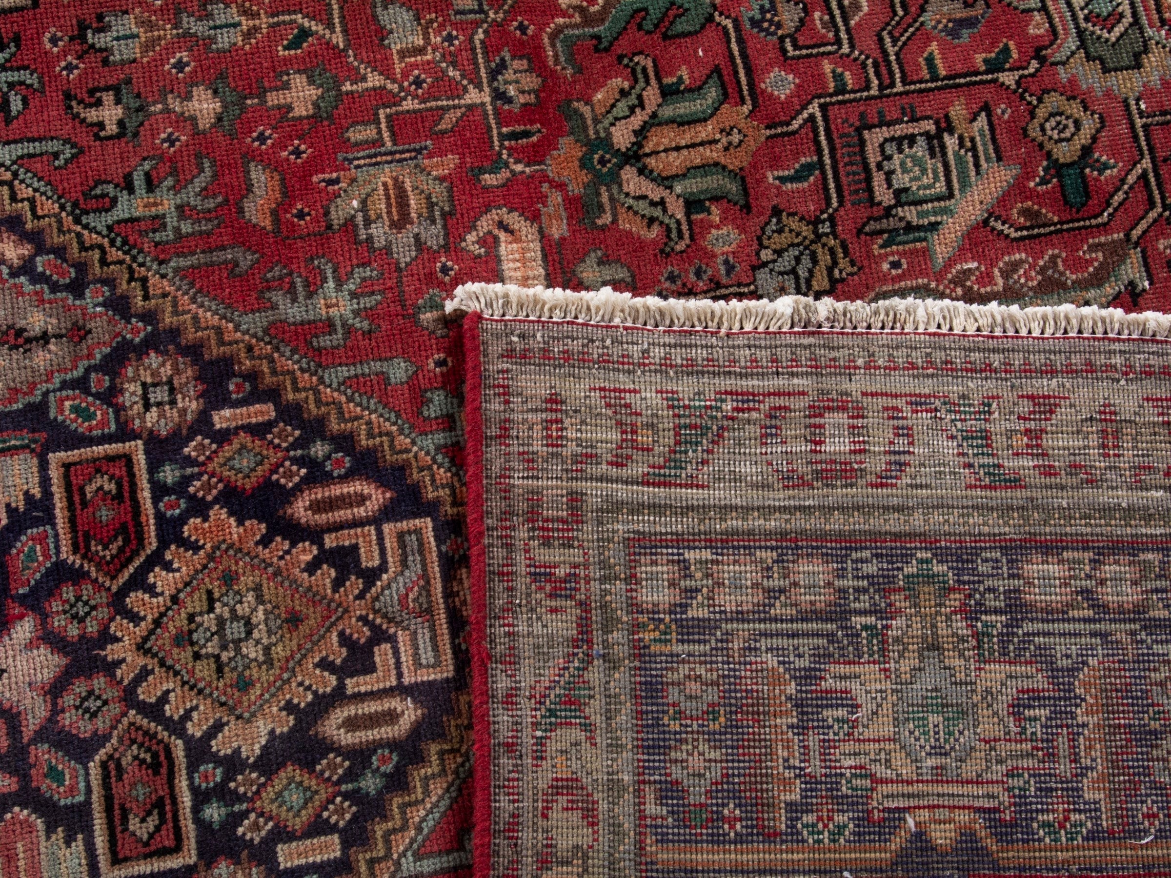 Persian Tabriz oversized rug in faded red and burgundy, view 20 of 20