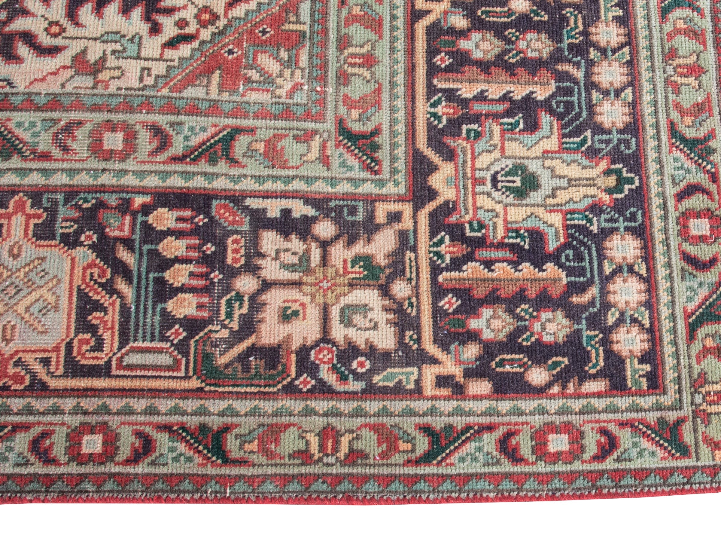 Persian Tabriz oversized rug in faded red and burgundy, view 5 of 20