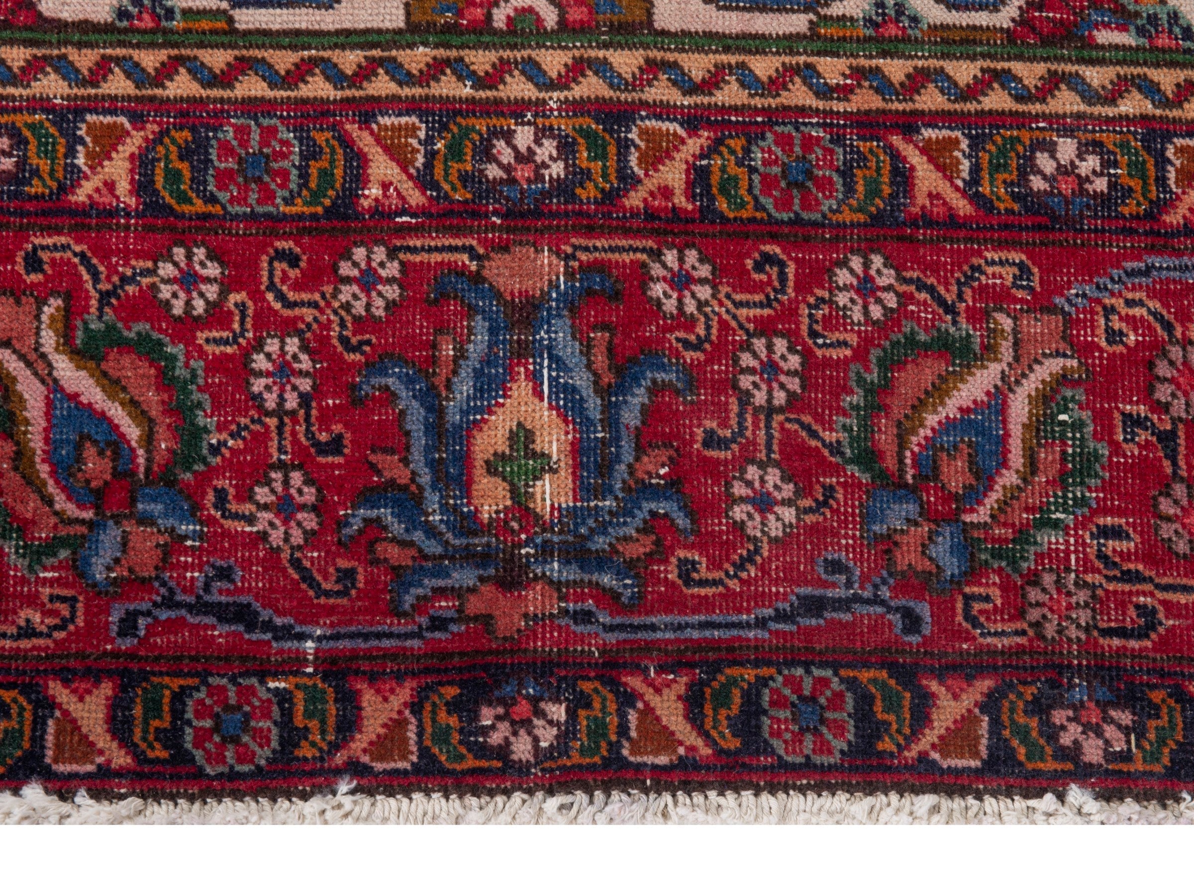 Persian Tabriz oversized rug in deep red and burgundy, view 9 of 21