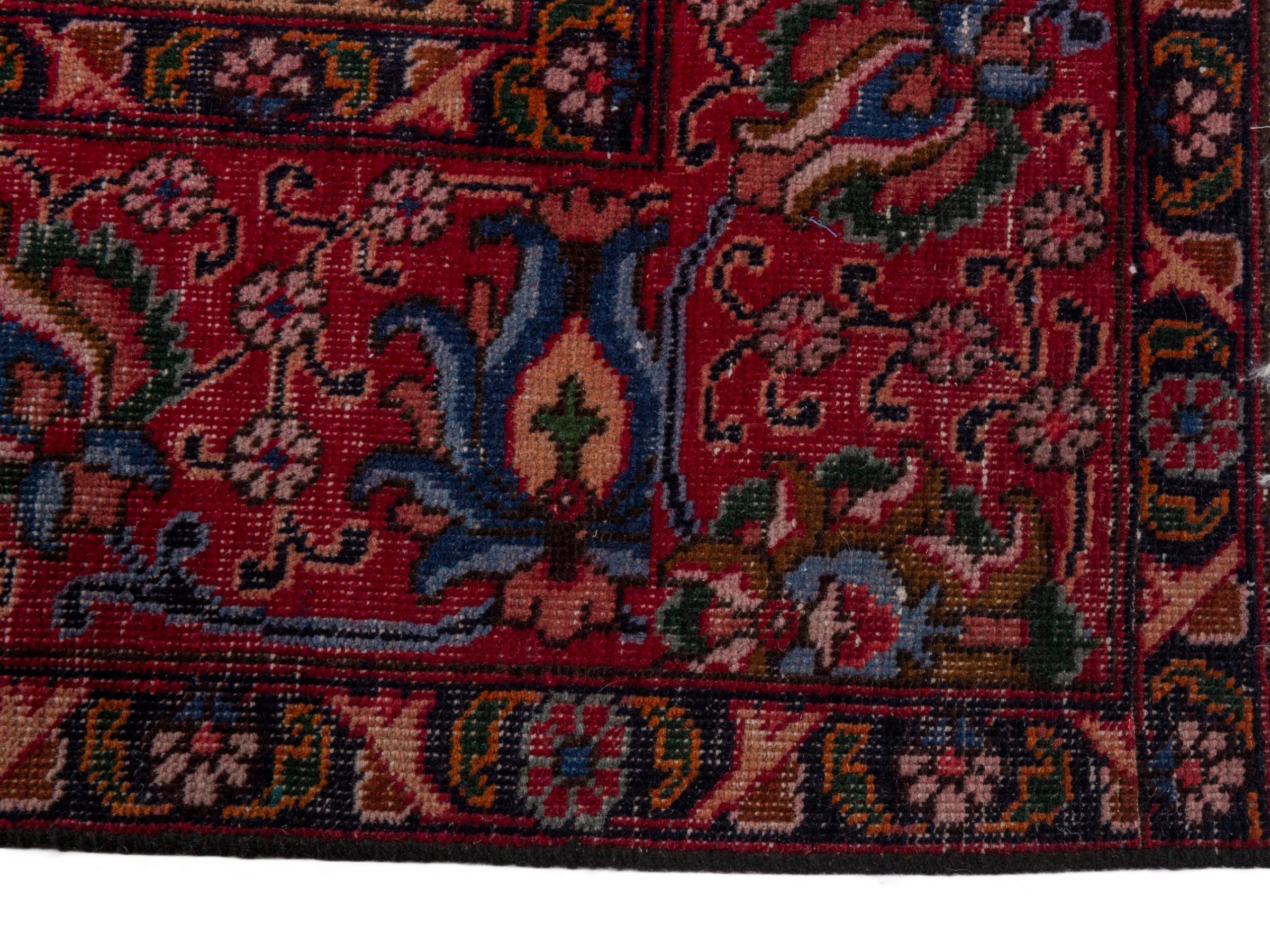 Persian Tabriz oversized rug in deep red and burgundy, view 4 of 21
