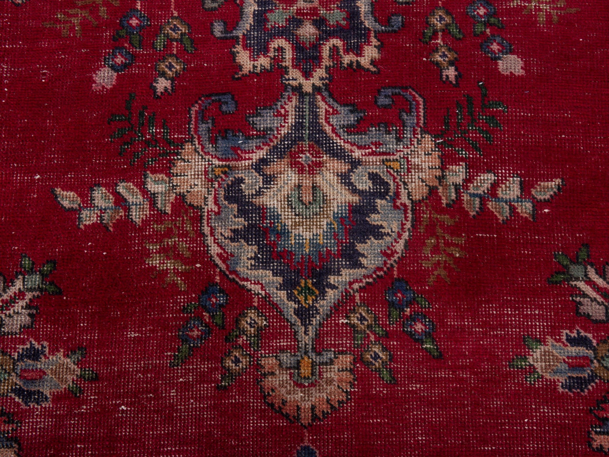 Persian Tabriz oversized rug in deep red and burgundy, view 11 of 20