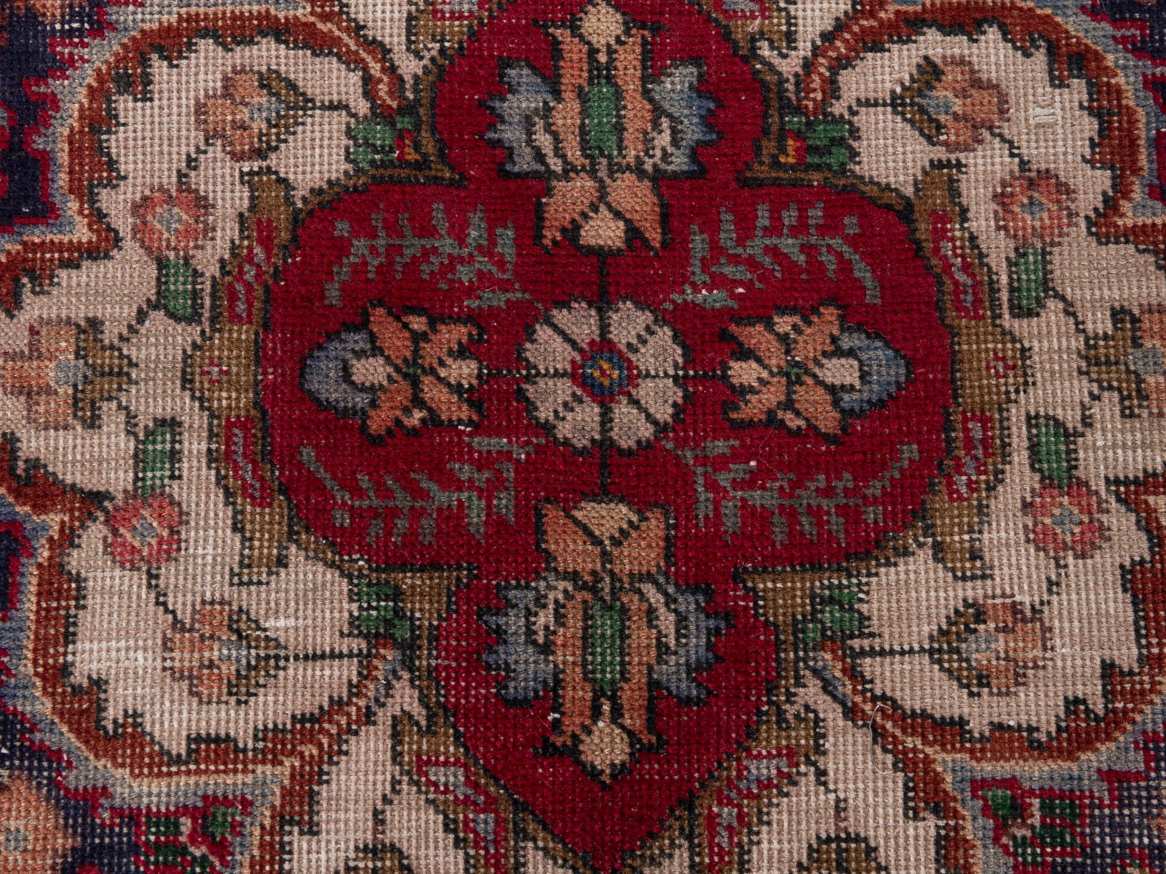 Persian Tabriz oversized rug in deep red and burgundy, view 12 of 20