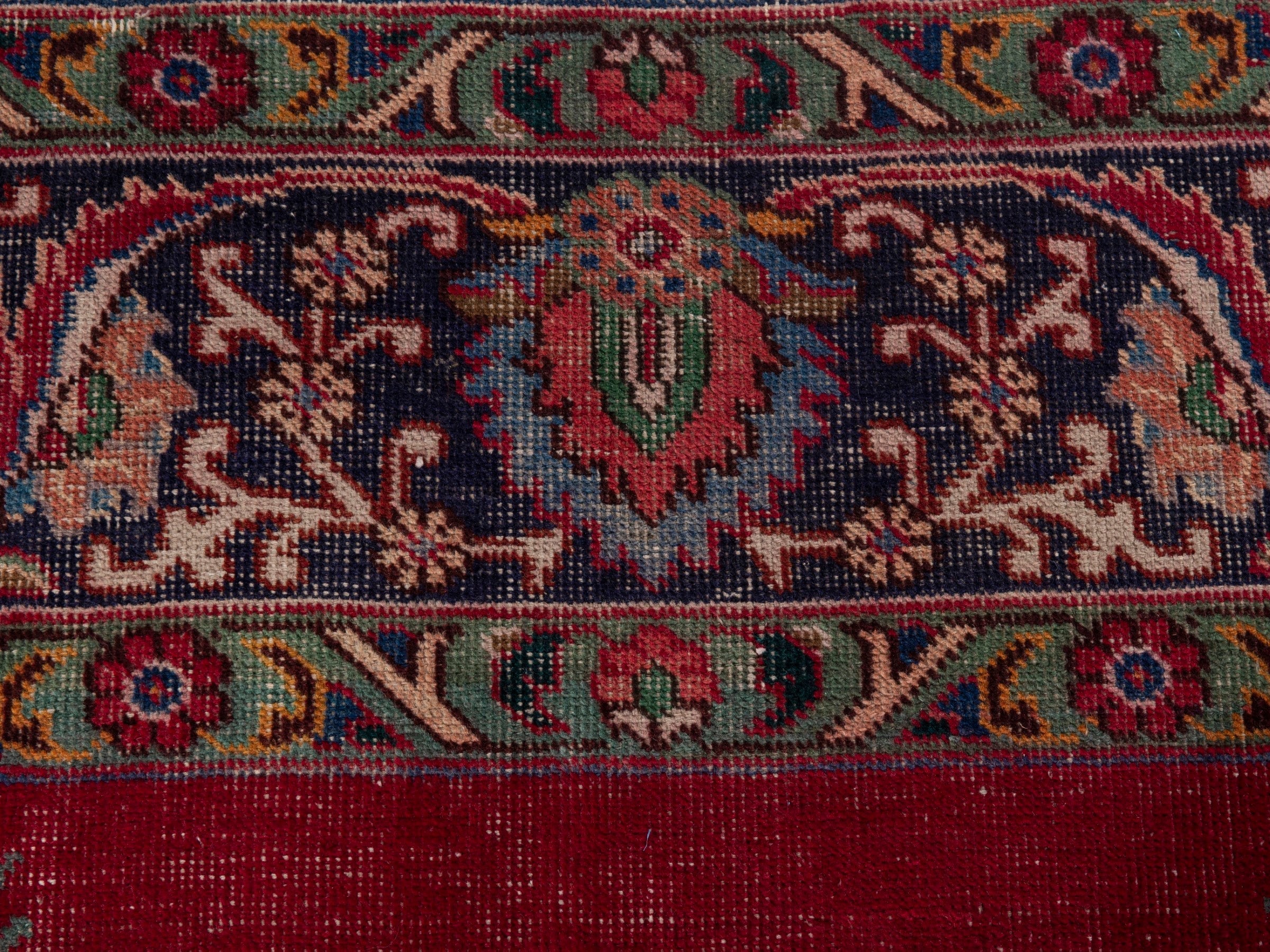 Persian Tabriz oversized rug in deep red and burgundy, view 15 of 20