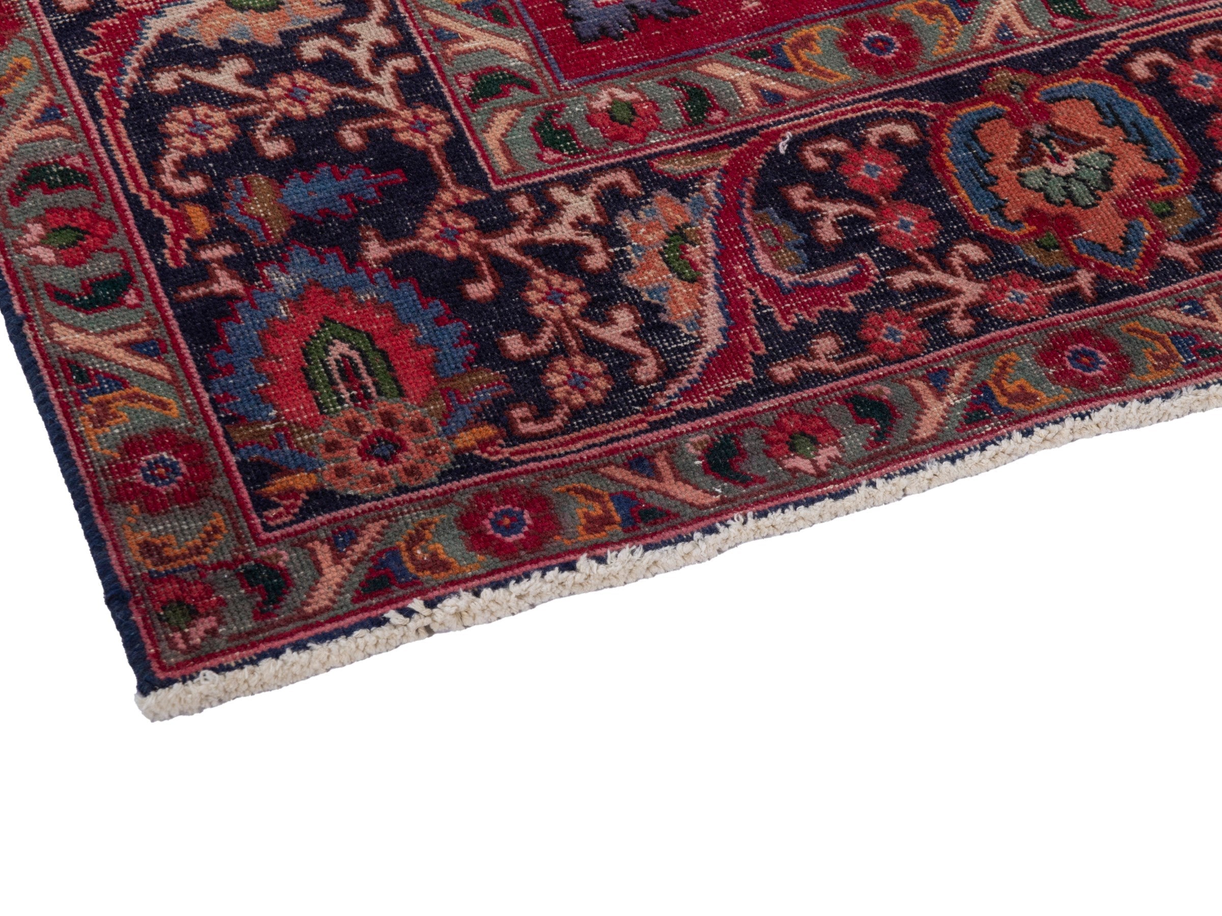 Persian Tabriz oversized rug in deep red and burgundy, view 5 of 20