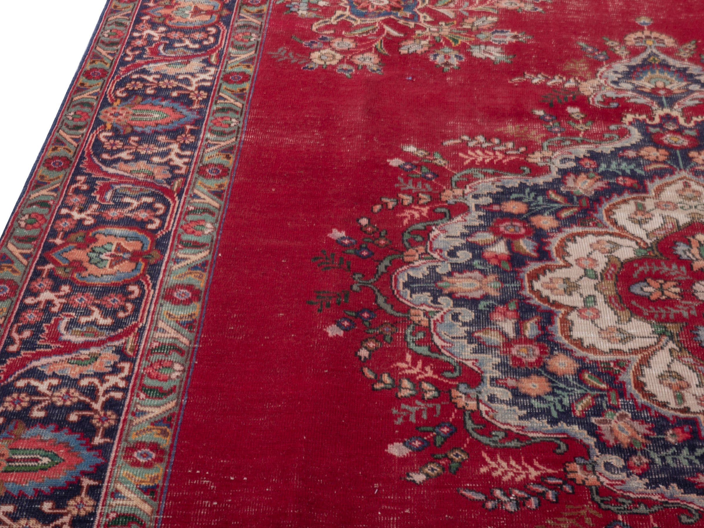 Persian Tabriz oversized rug in deep red and burgundy, view 6 of 20