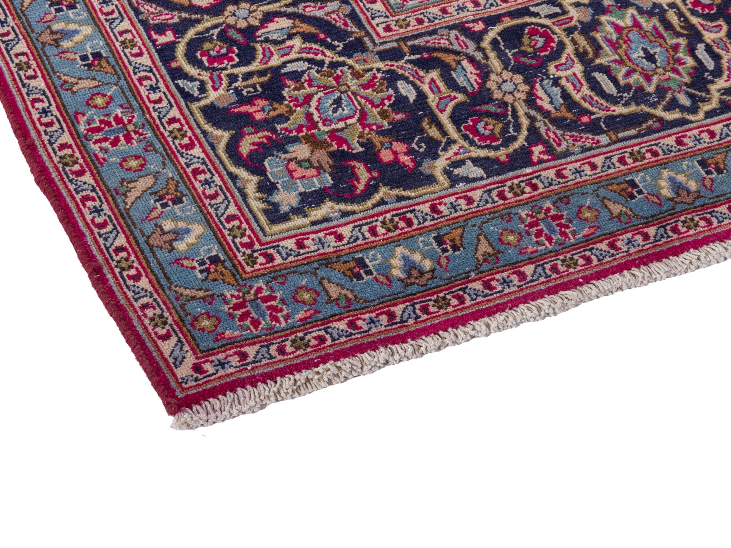 Persian Kashmar oversized rug in deep red and dark brown, view 5 of 18