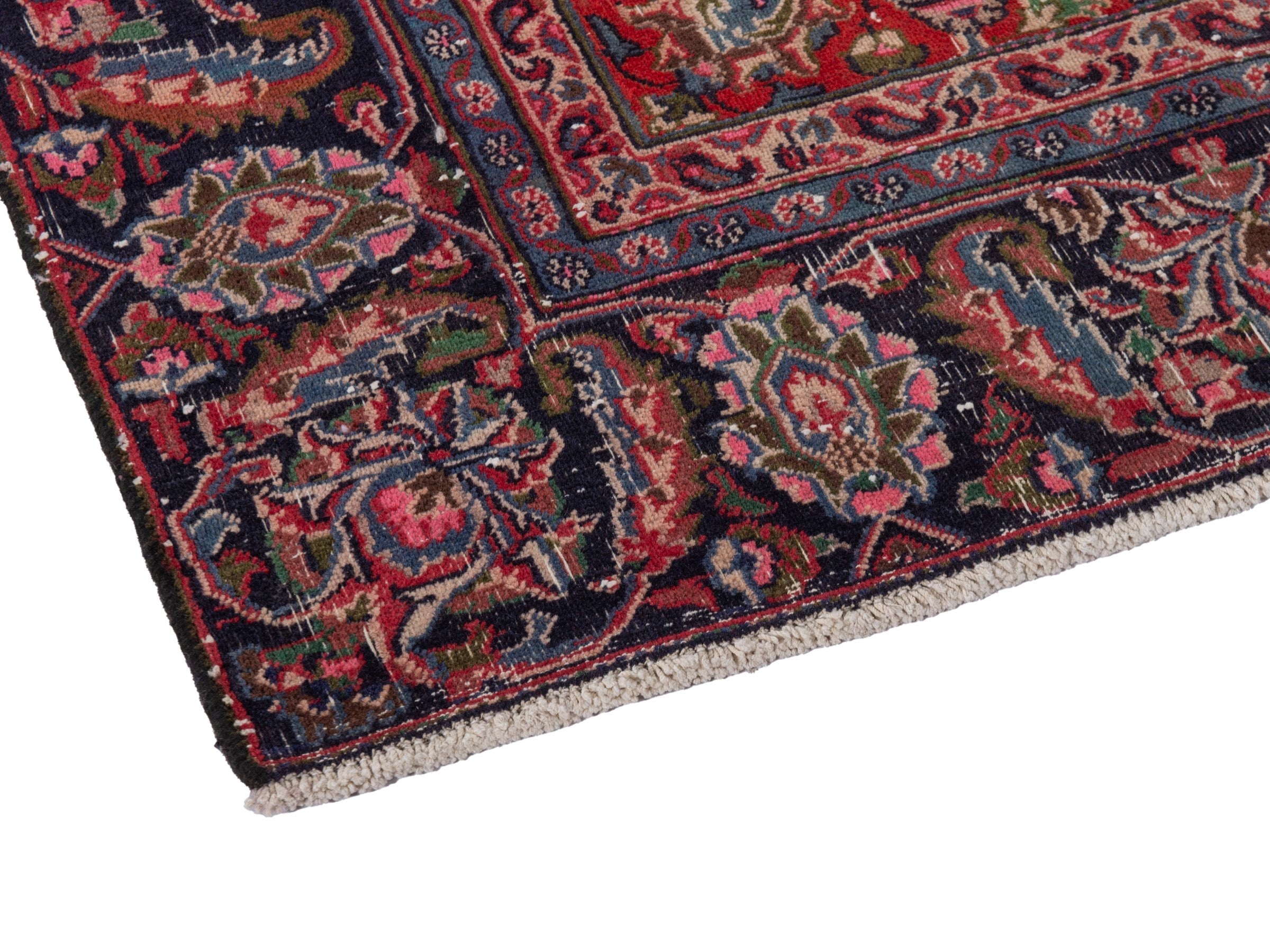 Persian Mashhad oversized rug in deep red and burgundy, view 6 of 19