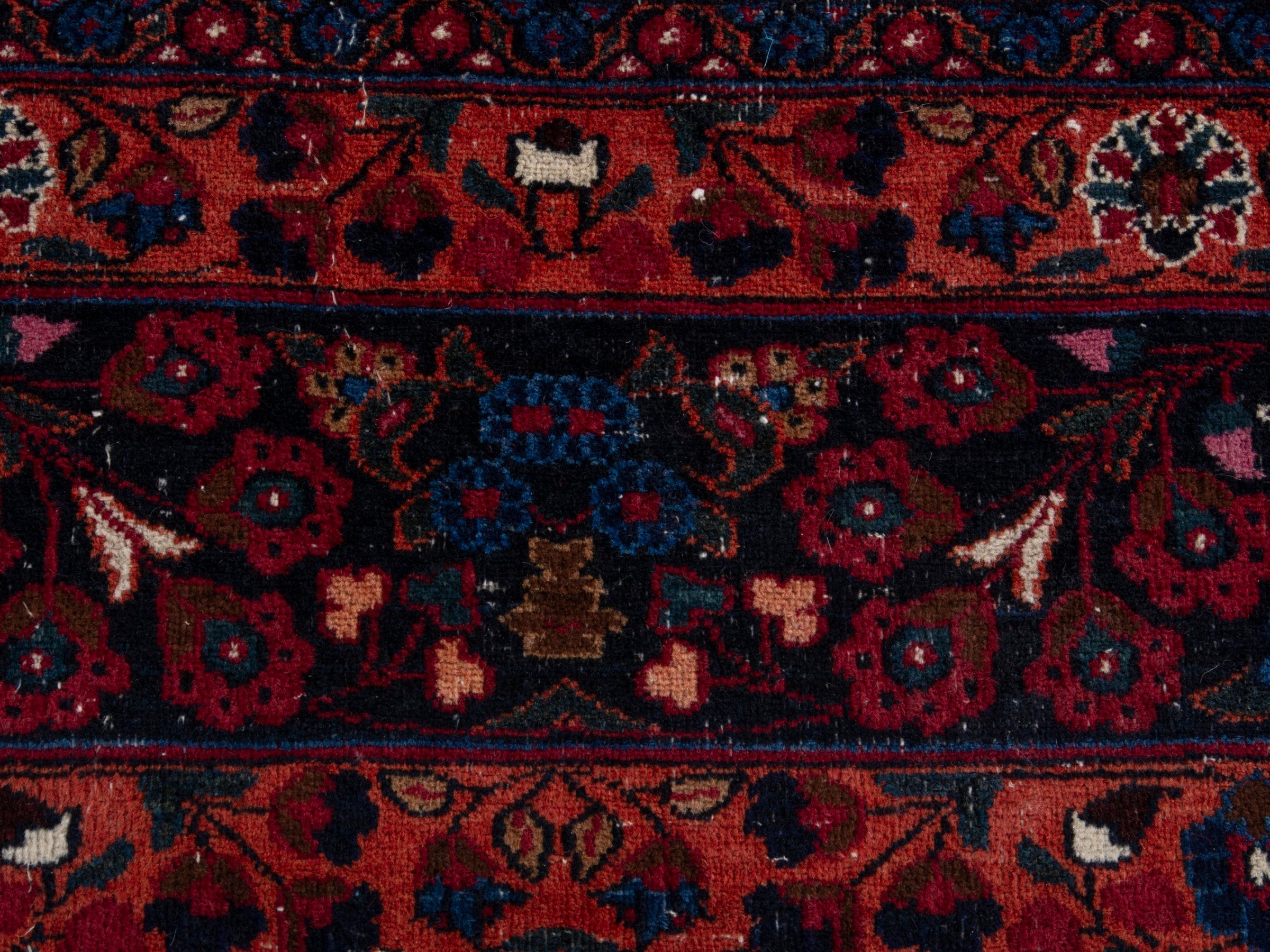 Persian Dorokhsh oversized rug in burgundy and deep red, view 11 of 21