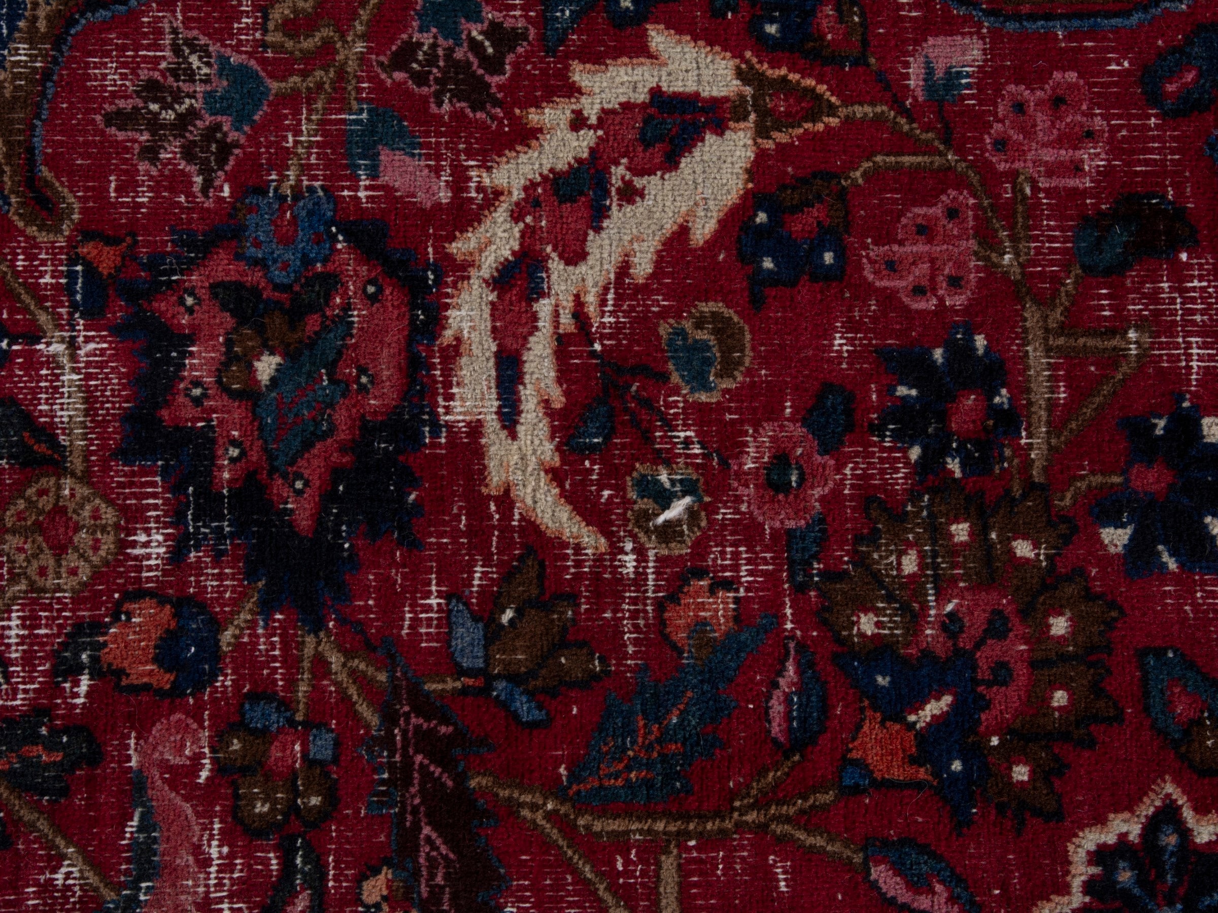 Persian Dorokhsh oversized rug in burgundy and deep red, view 13 of 21