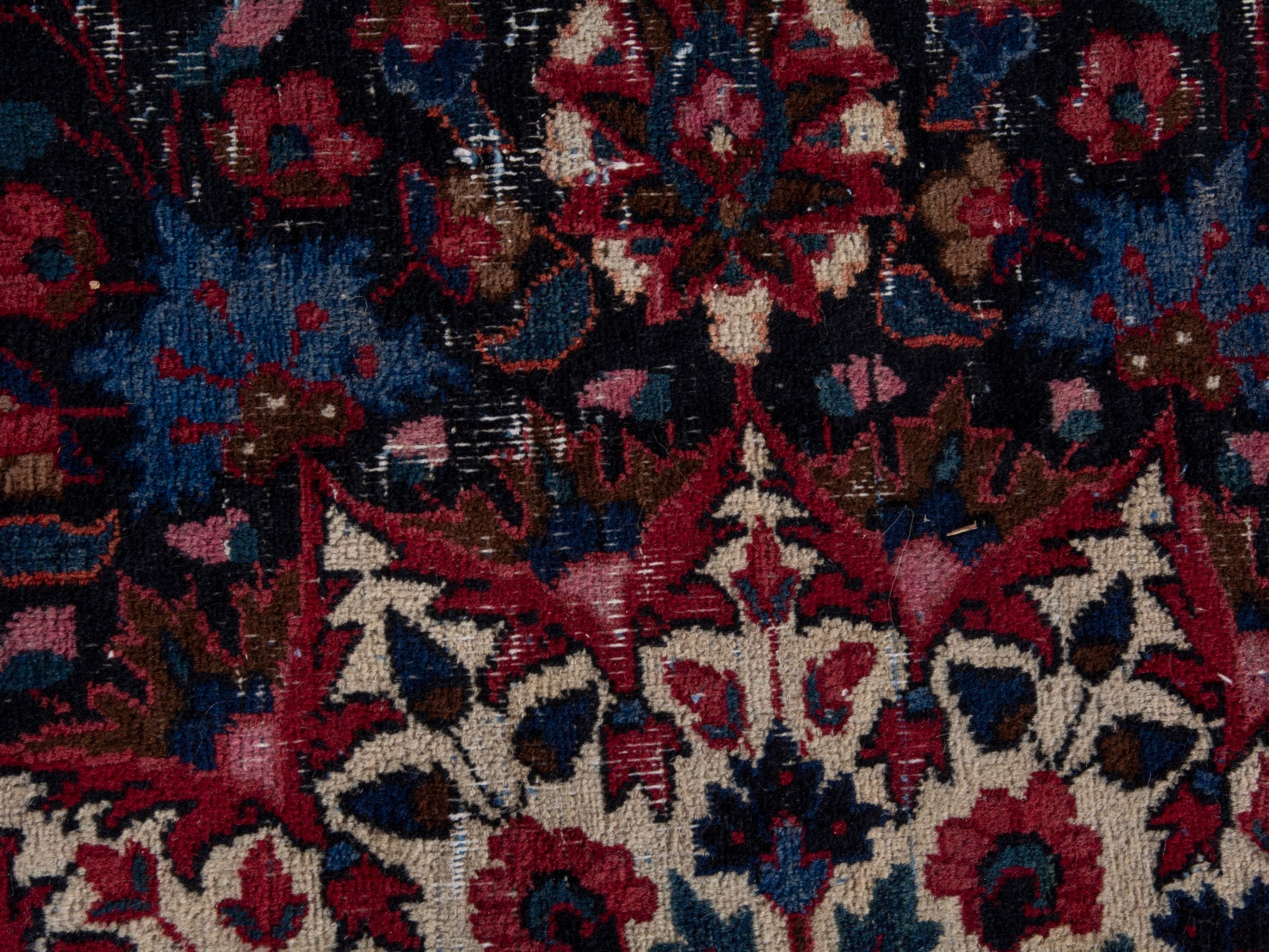 Persian Dorokhsh oversized rug in burgundy and deep red, view 14 of 21