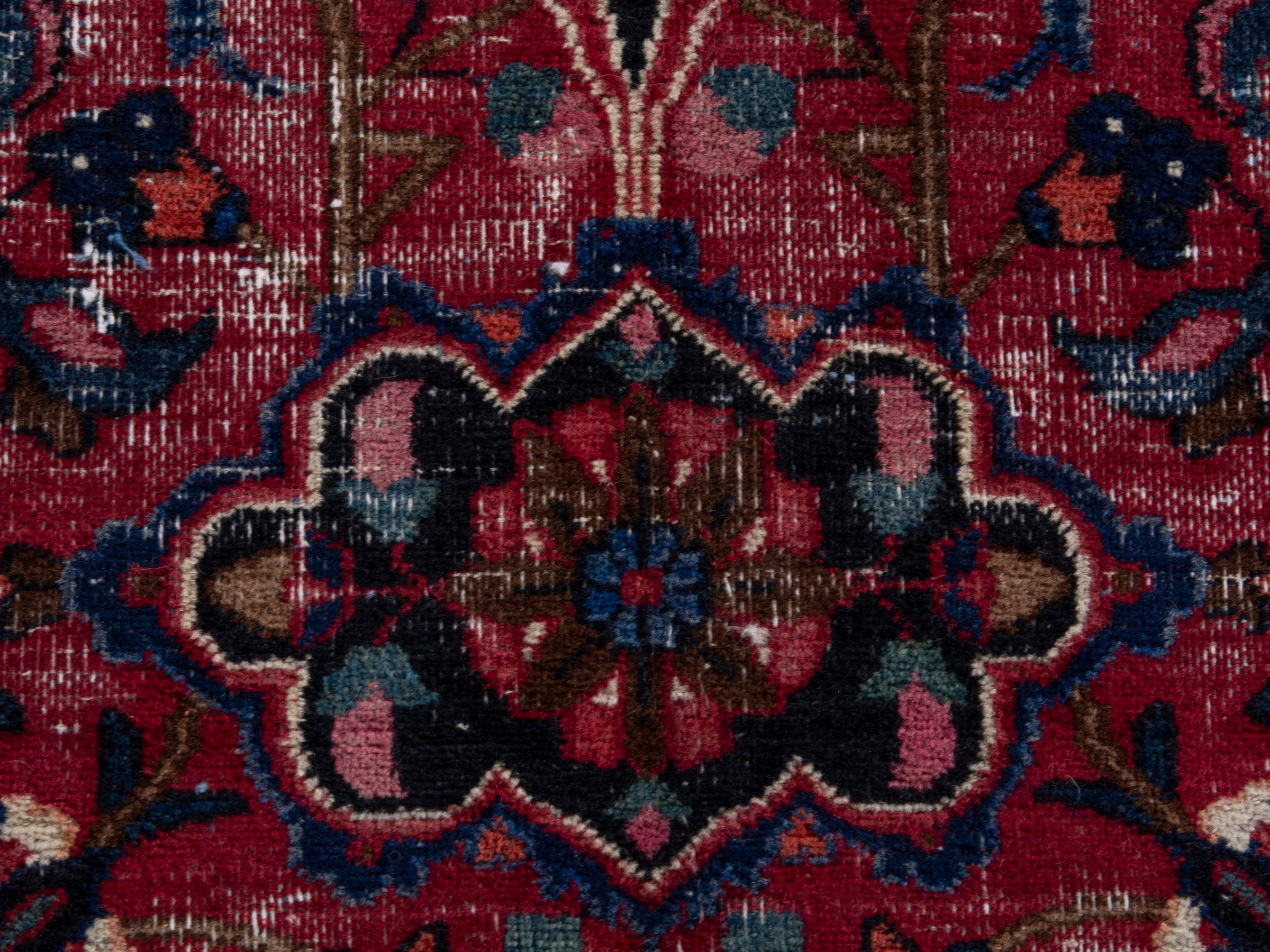 Persian Dorokhsh oversized rug in burgundy and deep red, view 15 of 21