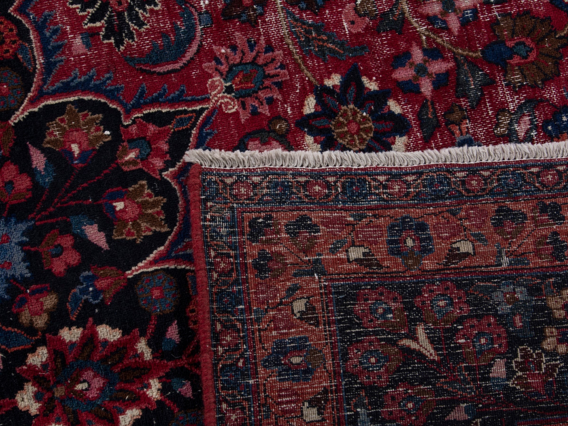 Persian Dorokhsh oversized rug in burgundy and deep red, view 21 of 21