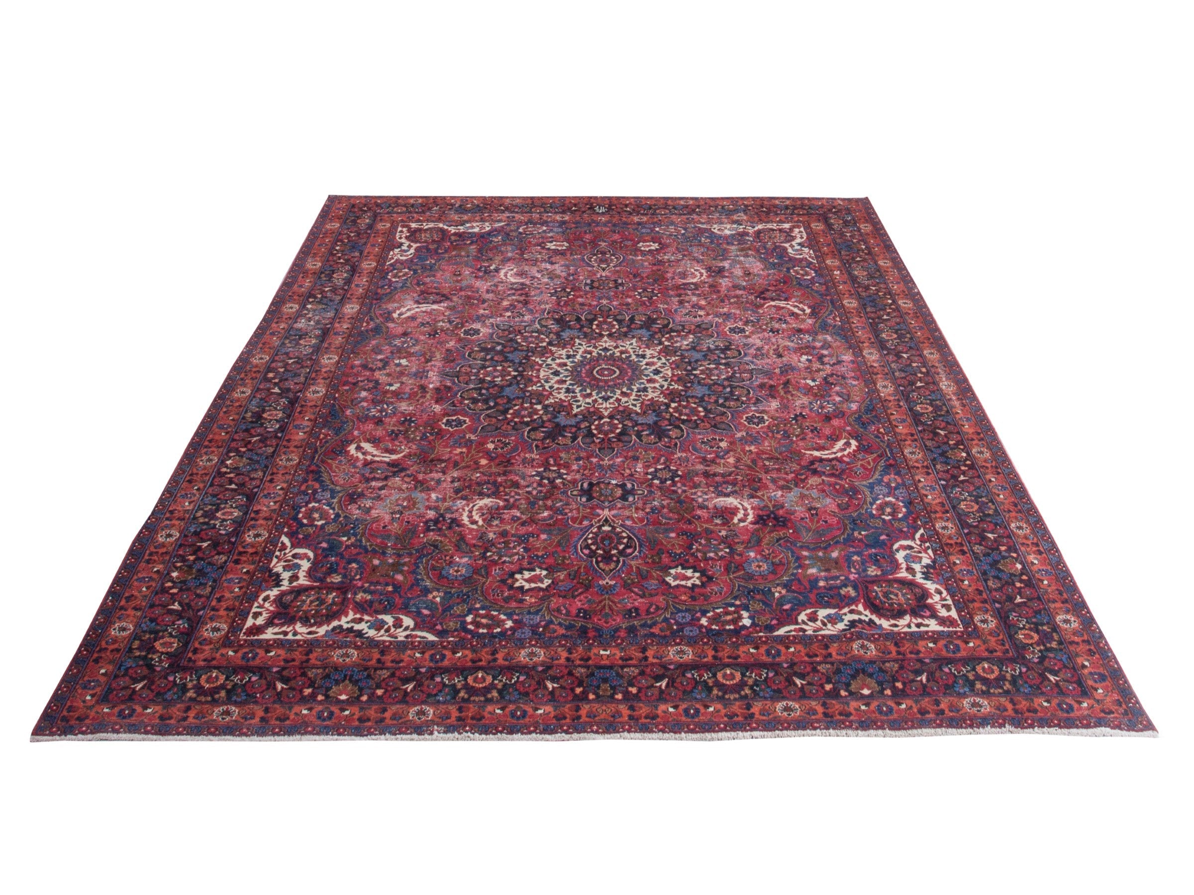 Persian Dorokhsh oversized rug in burgundy and deep red, view 2 of 21