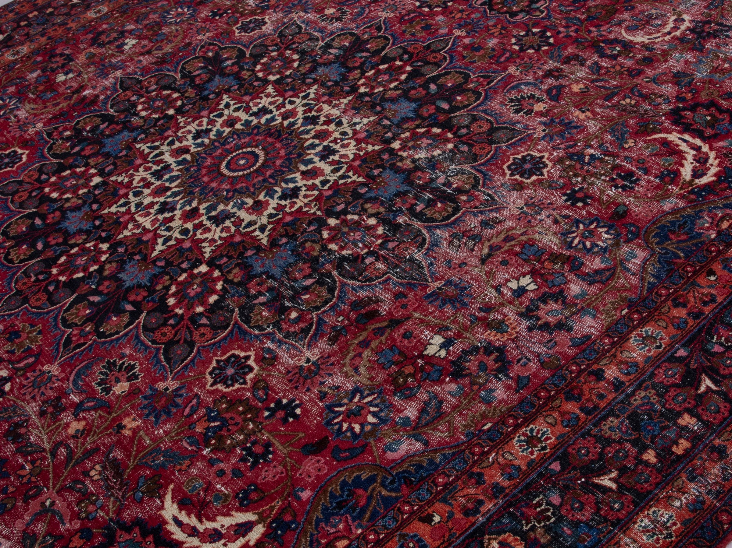 Persian Dorokhsh oversized rug in burgundy and deep red, view 4 of 21