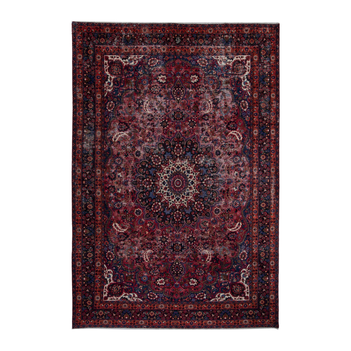 Persian Dorokhsh oversized rug in burgundy and deep red, 9' x 12'10"