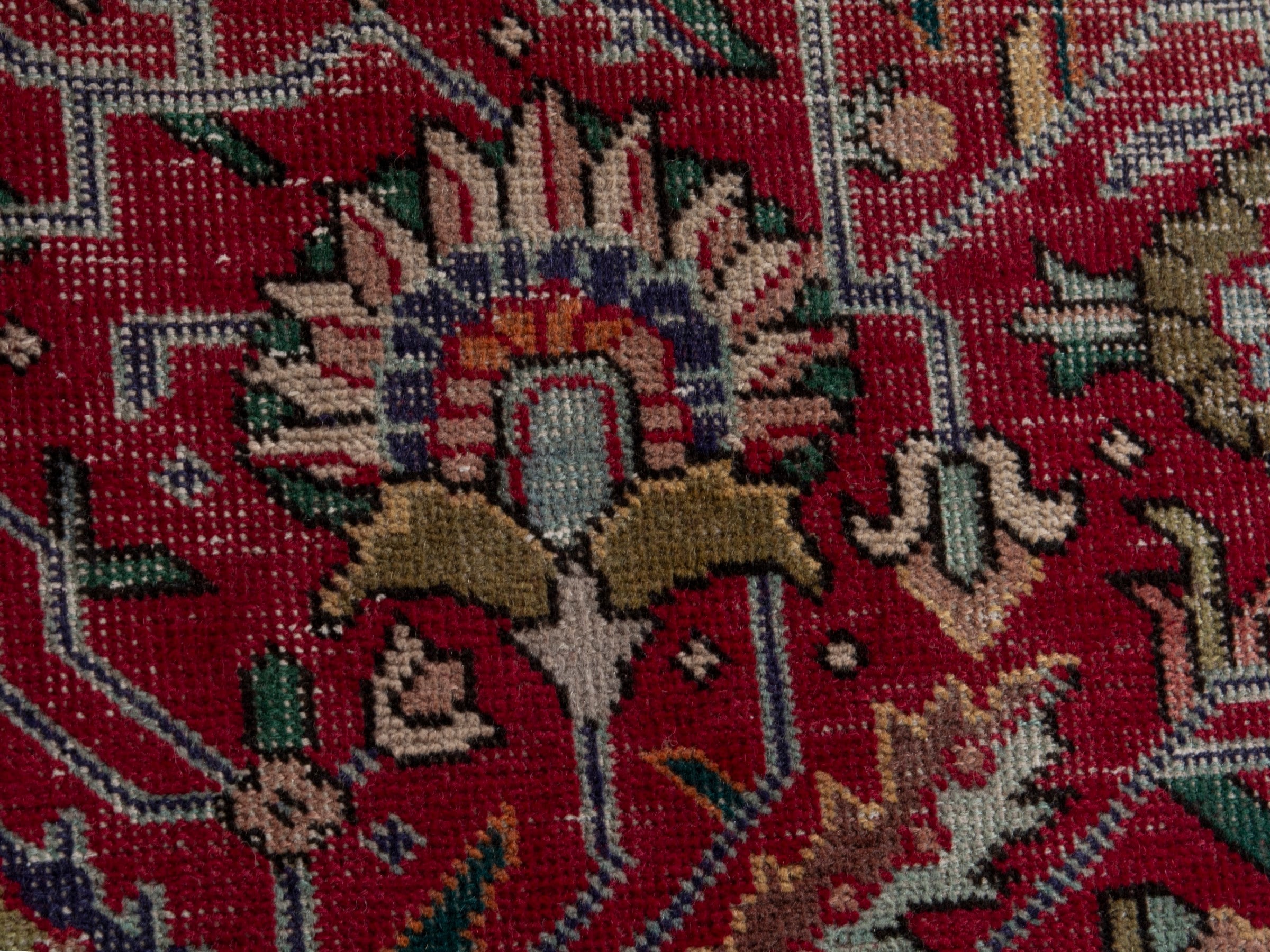 Persian Tabriz oversized rug in deep red and burgundy, view 13 of 18