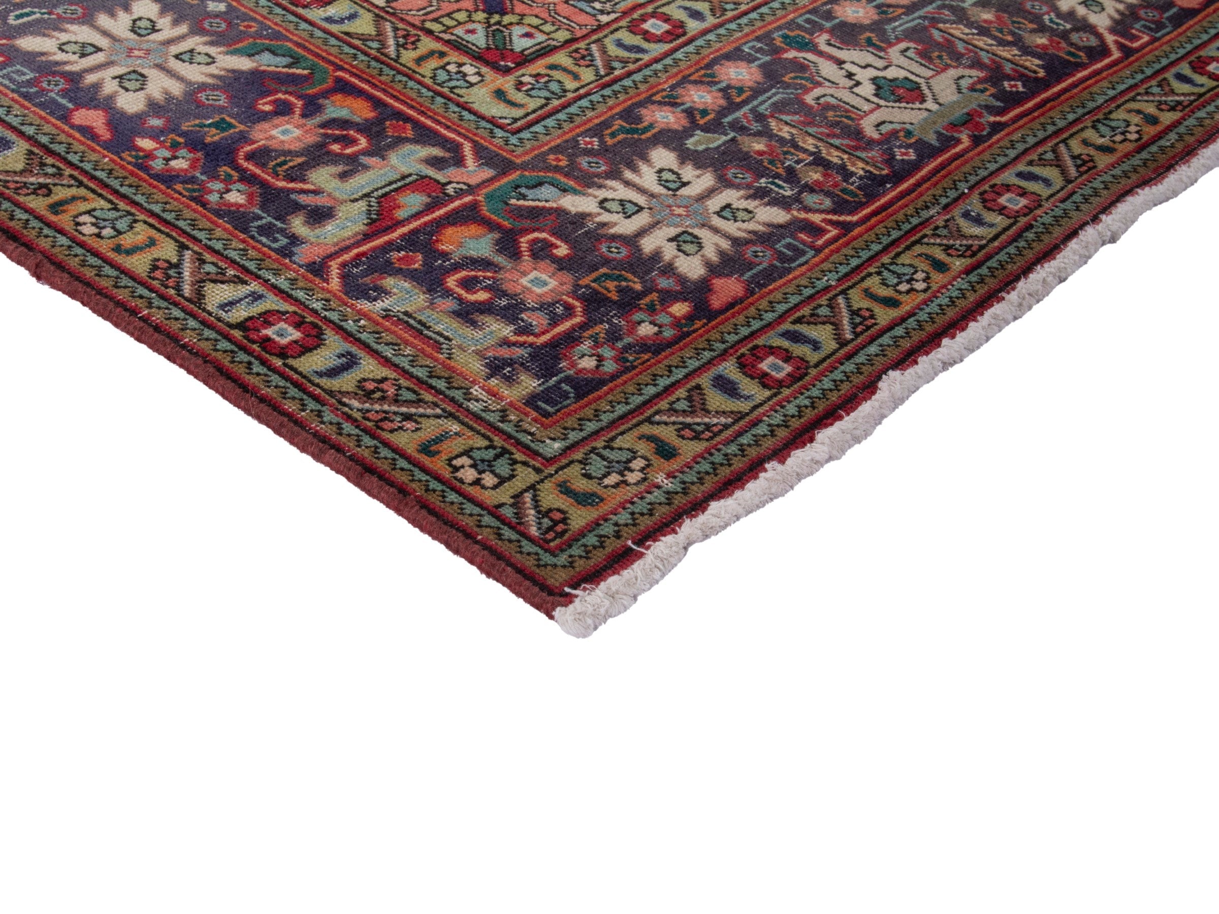 Persian Tabriz oversized rug in deep red and burgundy, view 5 of 18