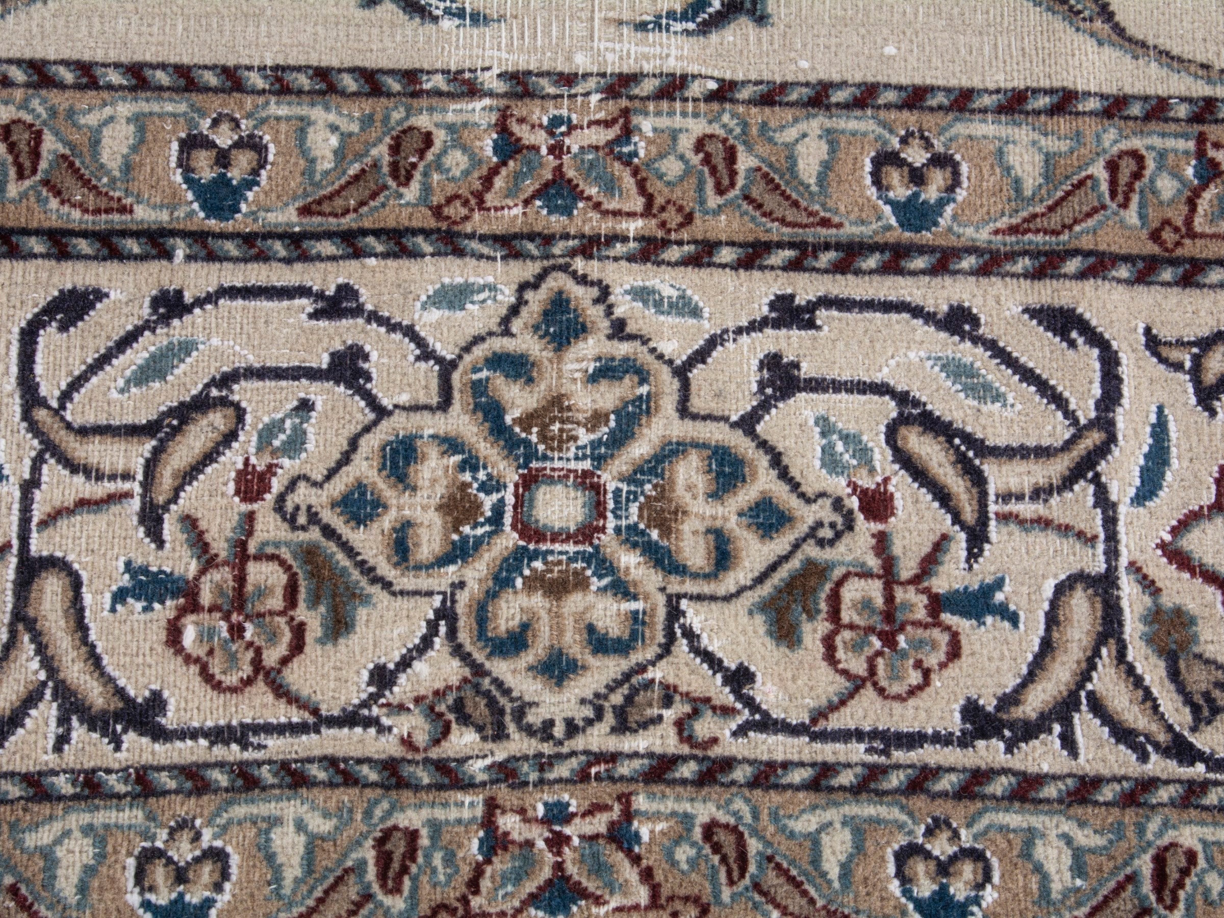Persian Nain oversized rug in cream and greige, view 12 of 21