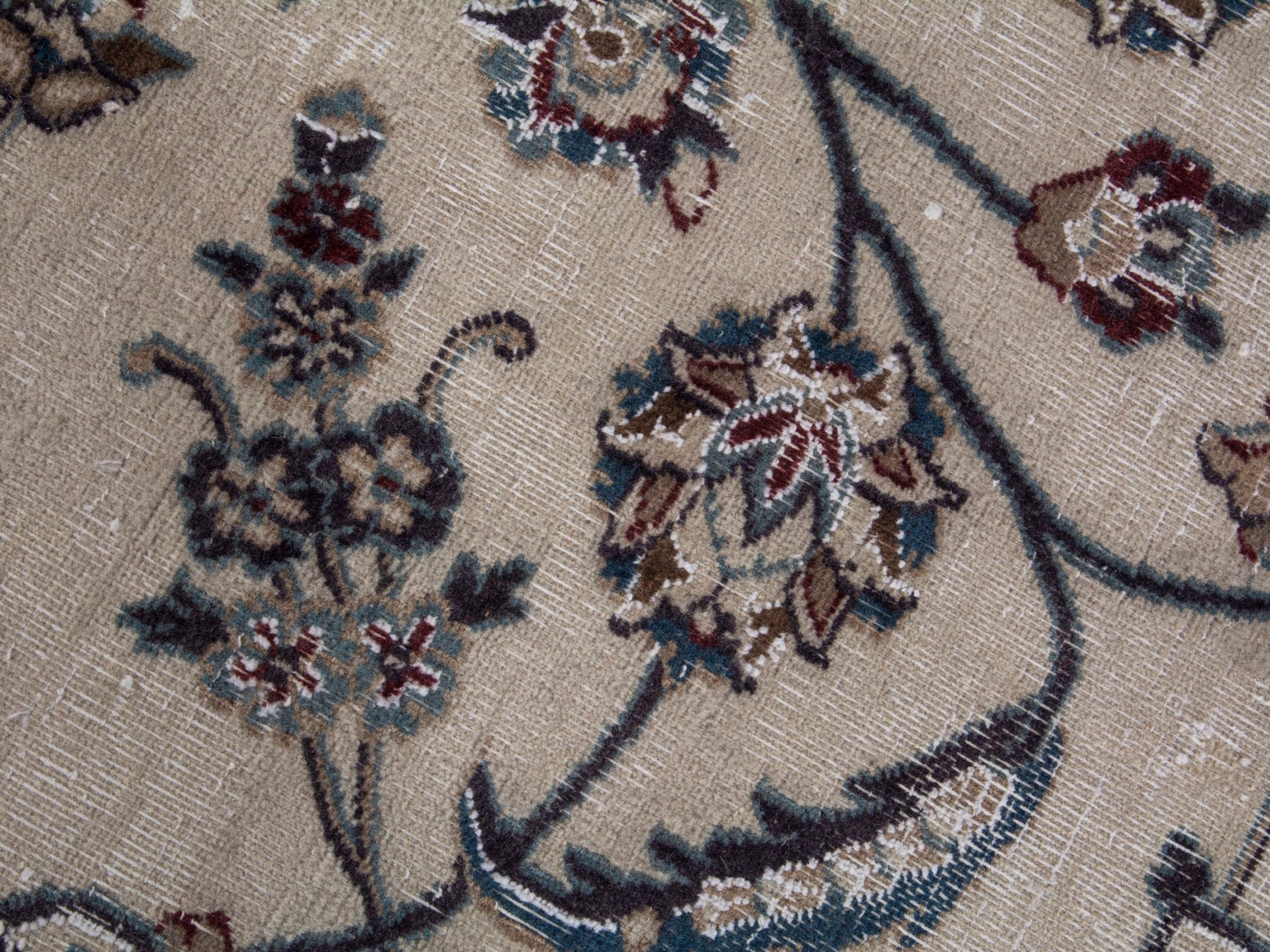 Persian Nain oversized rug in cream and greige, view 14 of 21