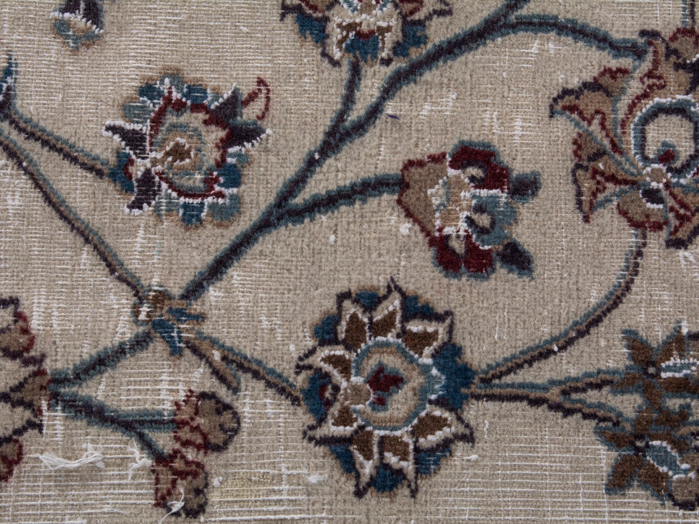 Persian Nain oversized rug in cream and greige, view 16 of 21