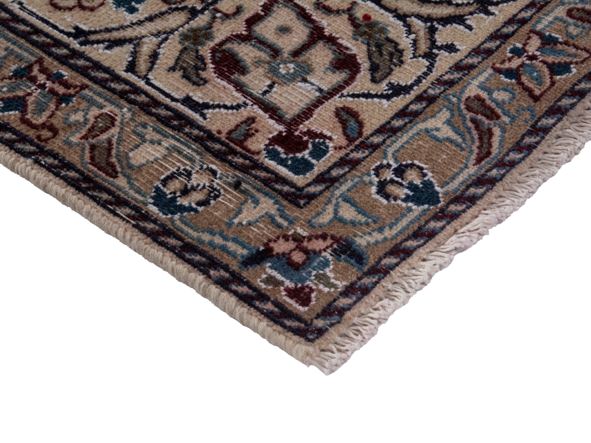 Persian Nain oversized rug in cream and greige, view 6 of 21