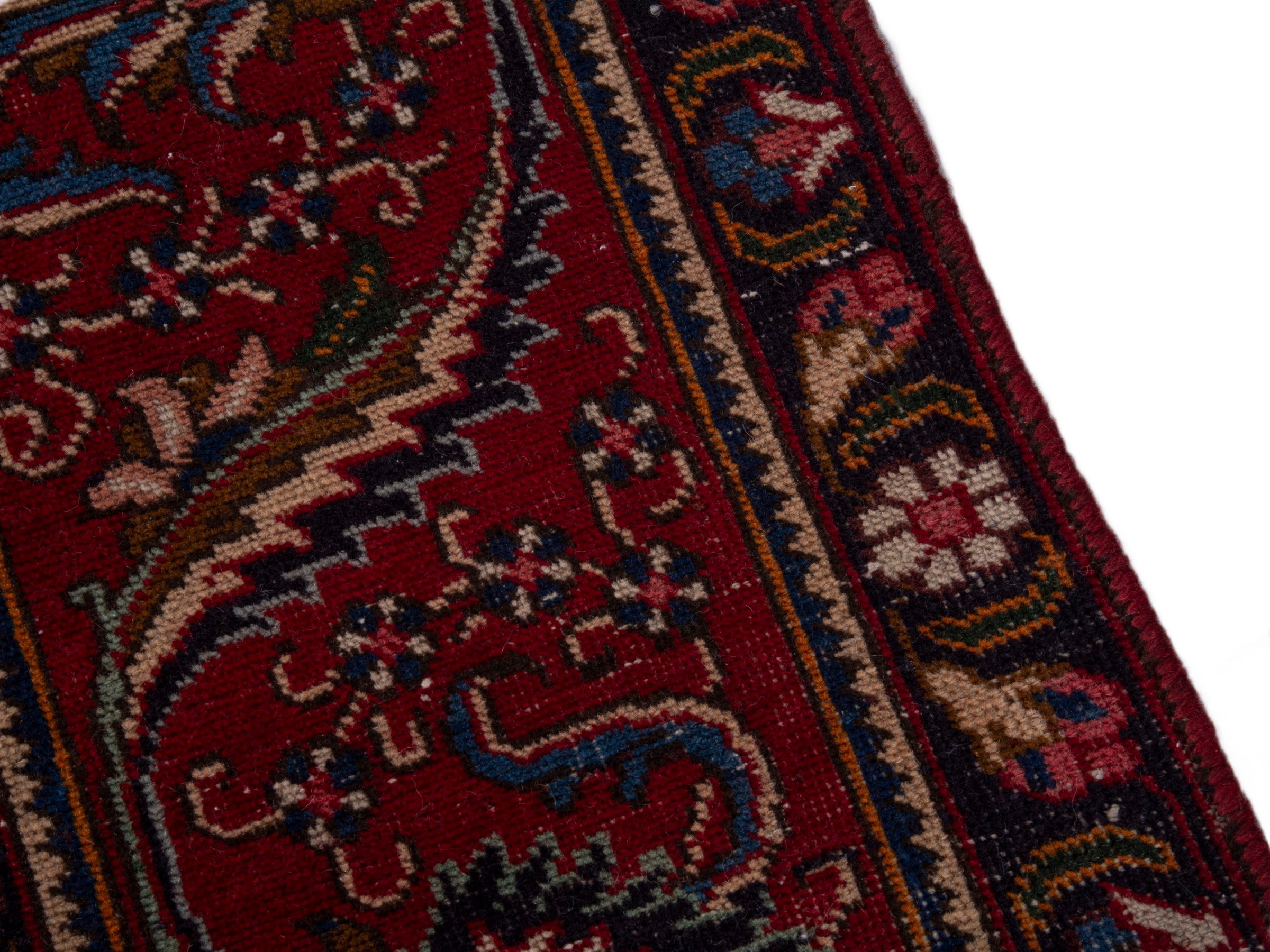 Persian Tabriz oversized rug in deep red and burgundy, view 7 of 19
