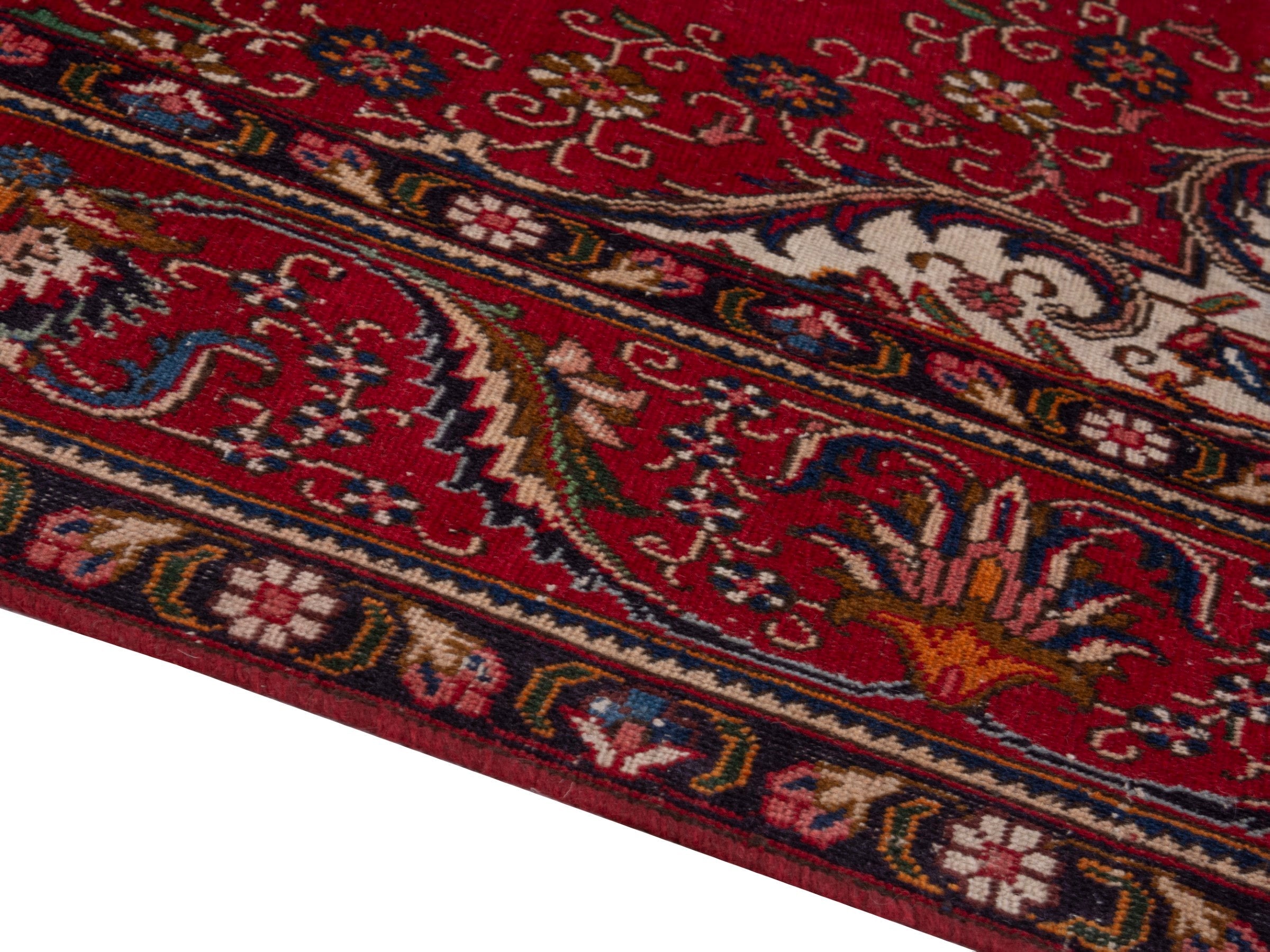 Persian Tabriz oversized rug in deep red and burgundy, view 8 of 19