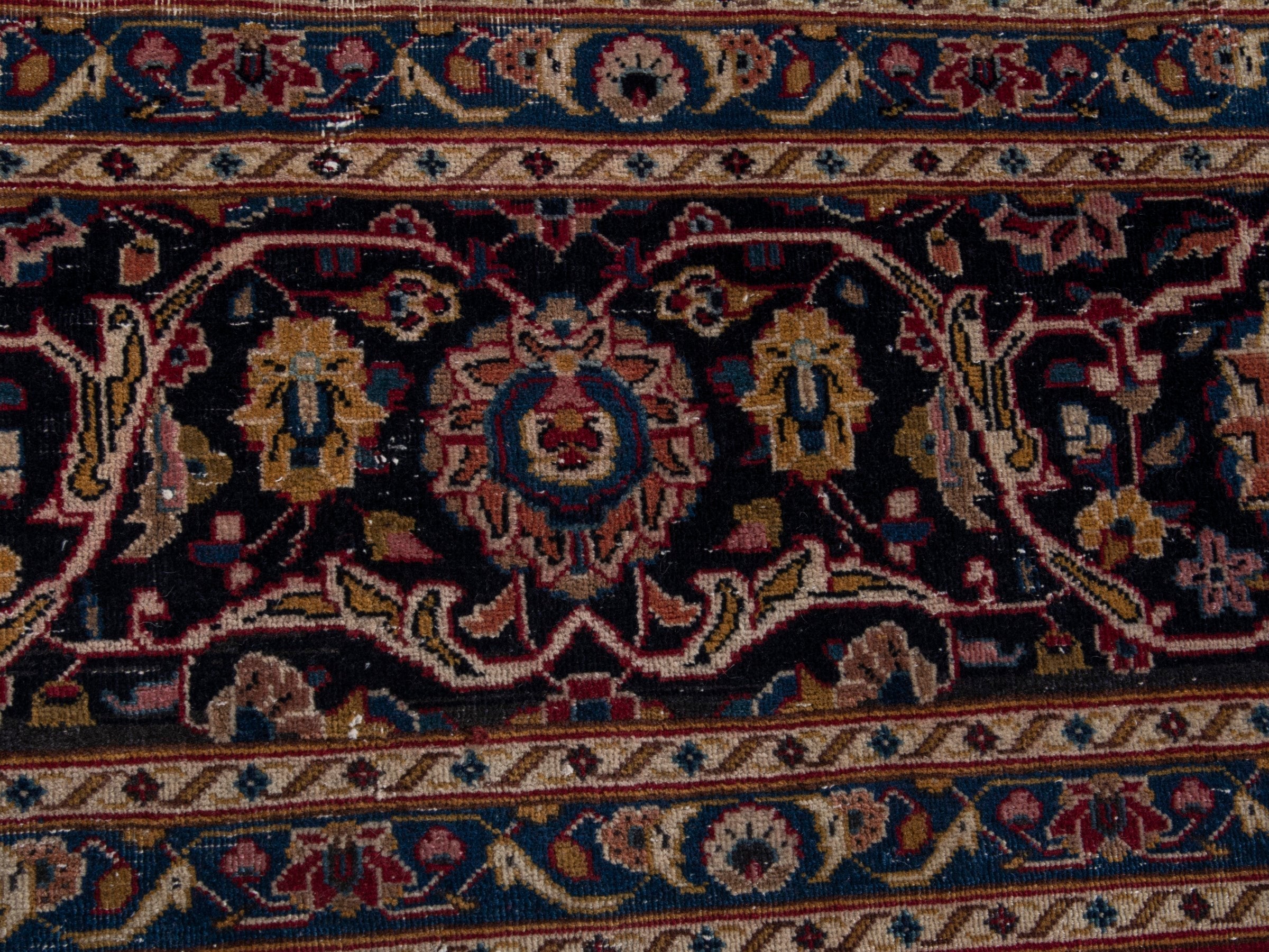 Persian Mashhad oversized rug in burgundy and black cherry, view 11 of 19