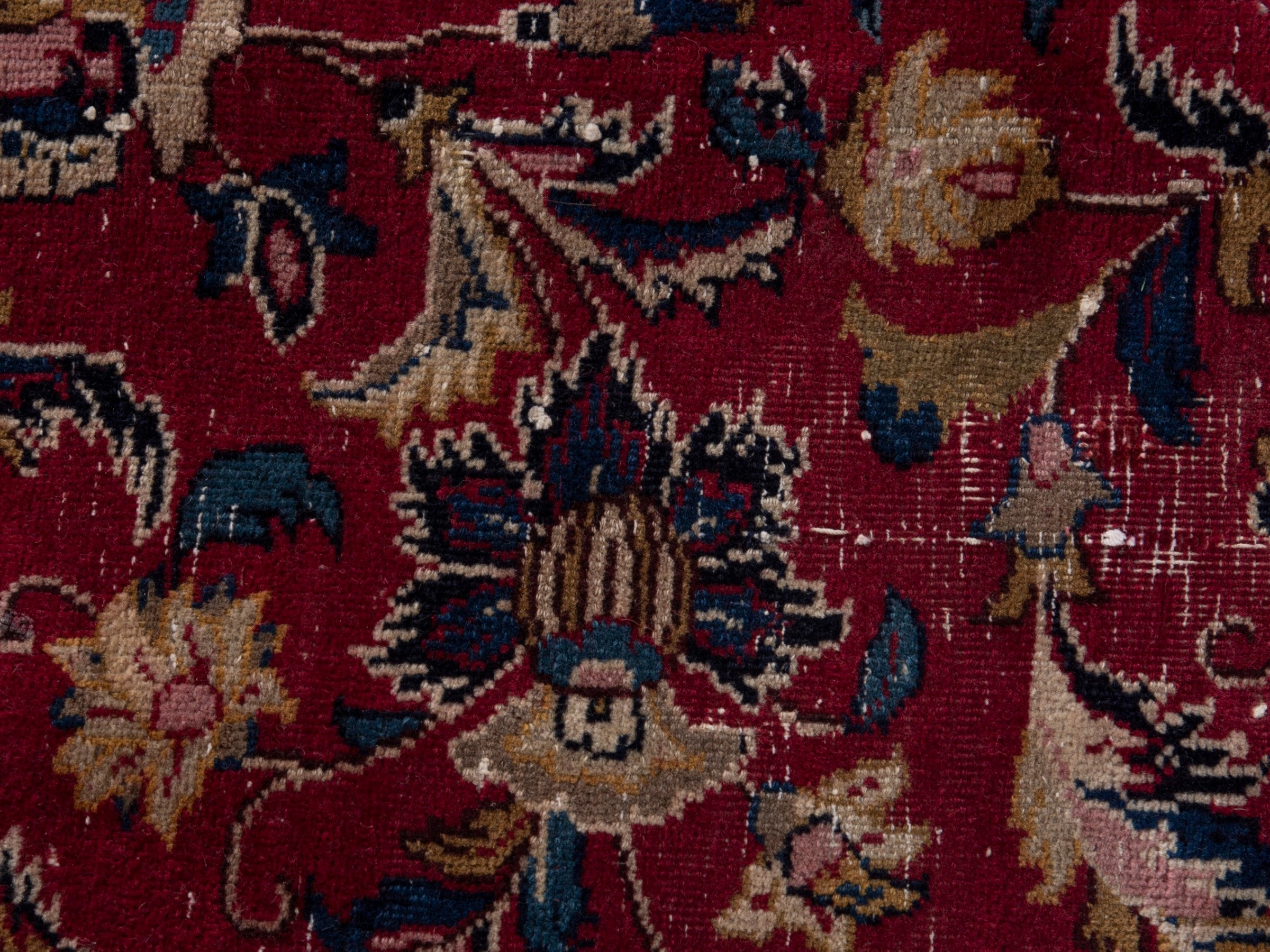 Persian Mashhad oversized rug in burgundy and black cherry, view 14 of 19