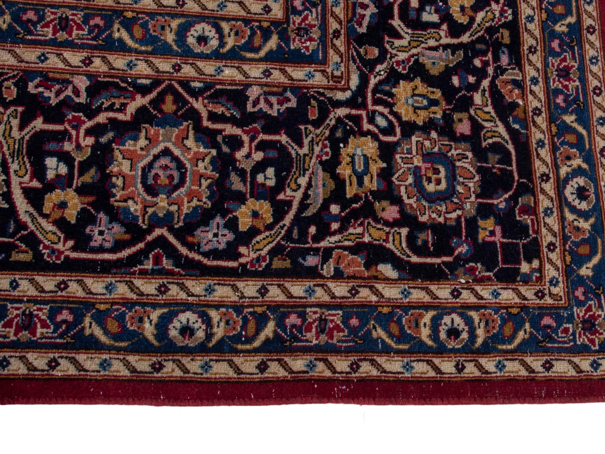 Persian Mashhad oversized rug in burgundy and black cherry, view 5 of 19