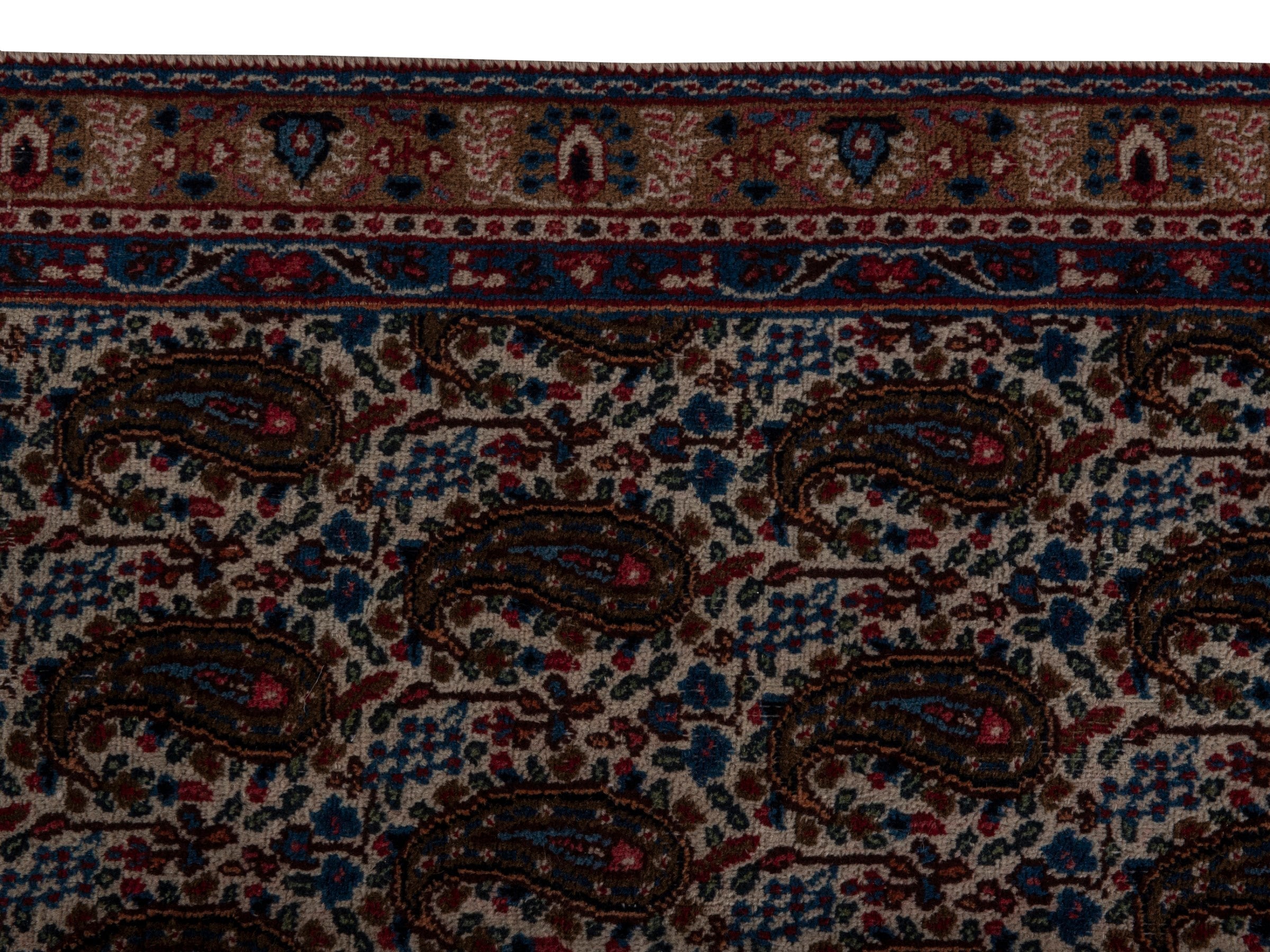 Persian Birjand area rug in dark brown and terracotta, view 13 of 18