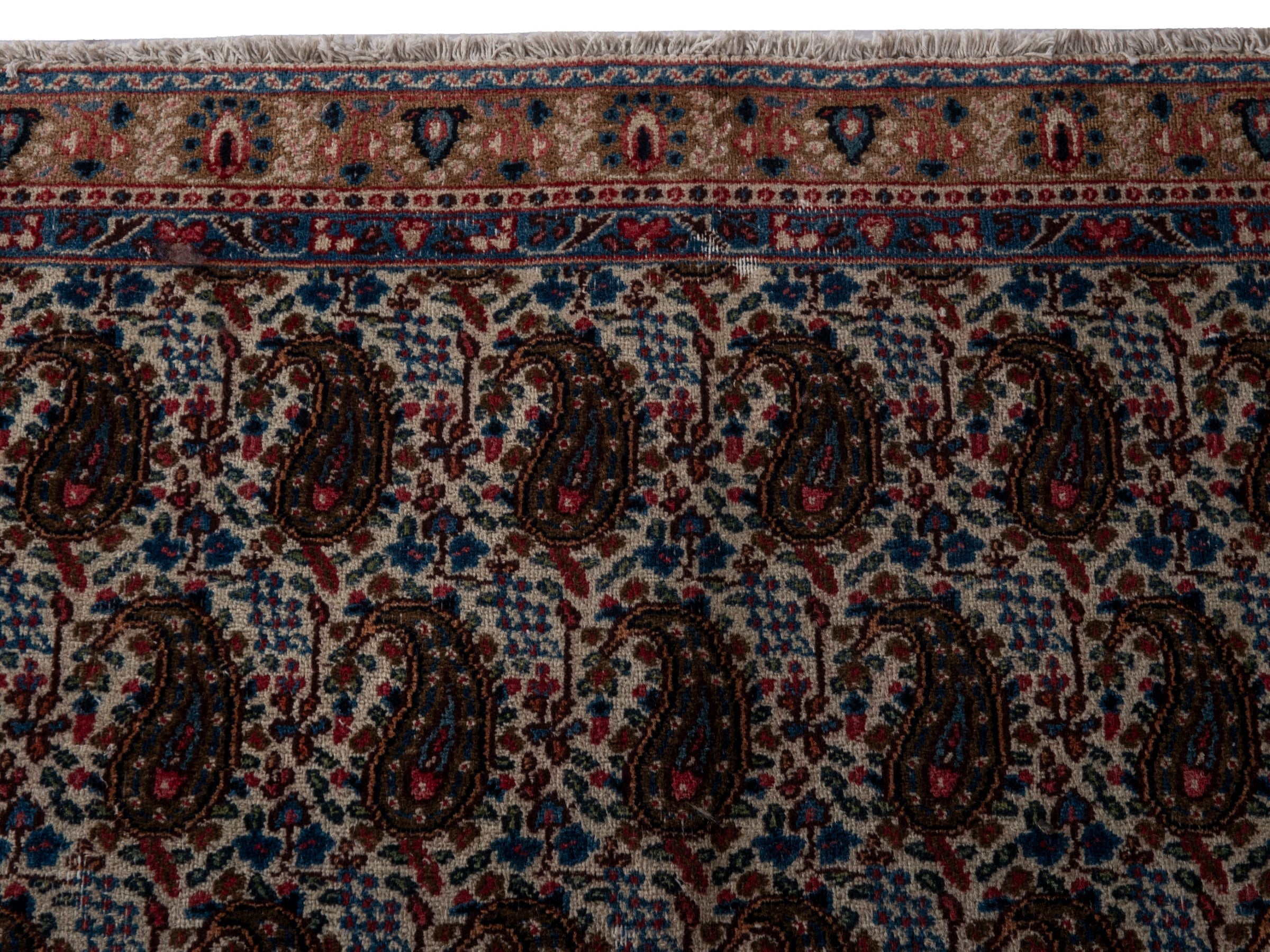 Persian Birjand area rug in dark brown and terracotta, view 14 of 18