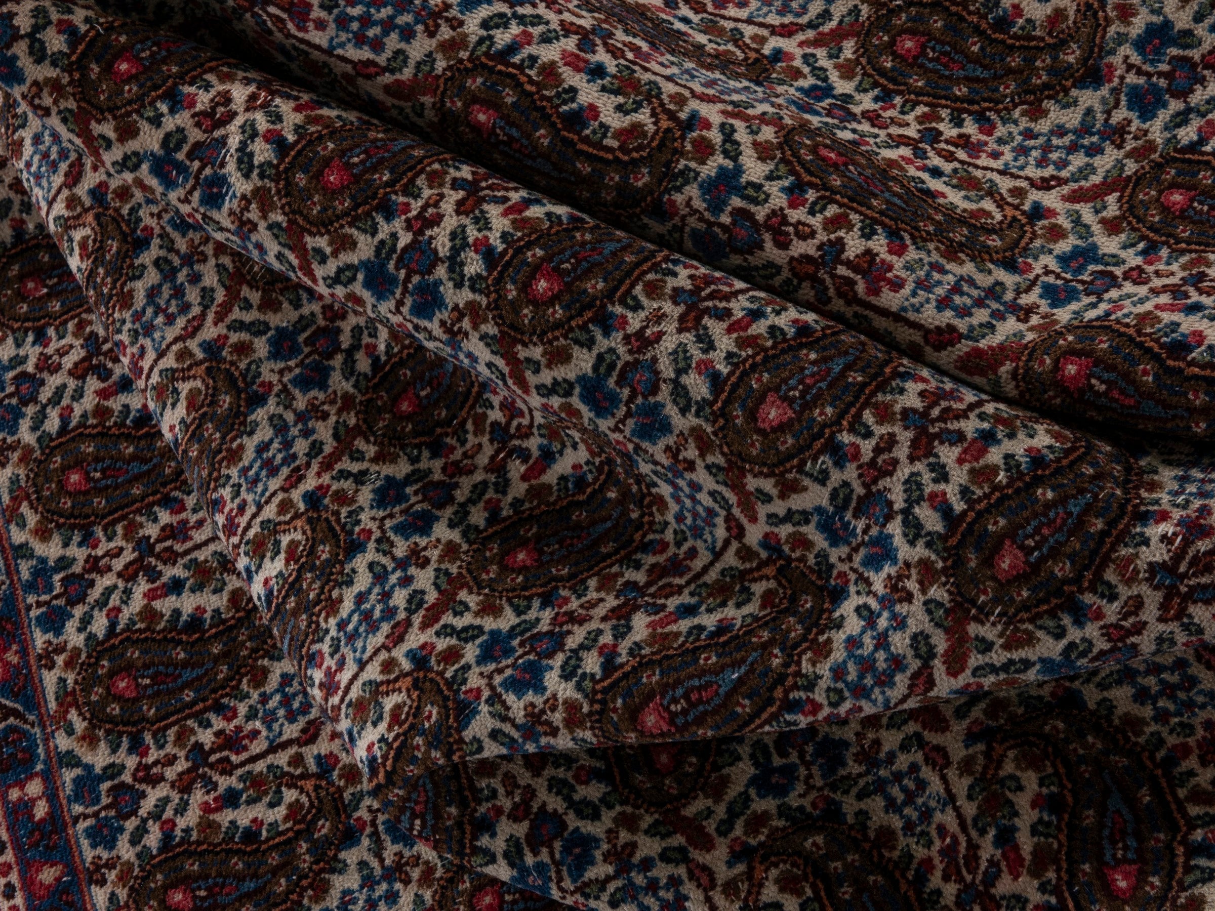 Persian Birjand area rug in dark brown and terracotta, view 15 of 18