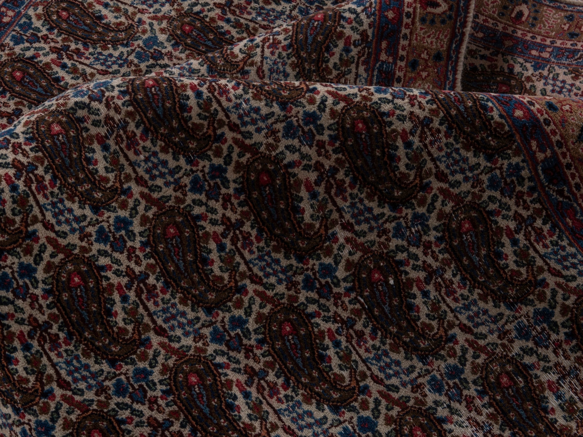 Persian Birjand area rug in dark brown and terracotta, view 16 of 18