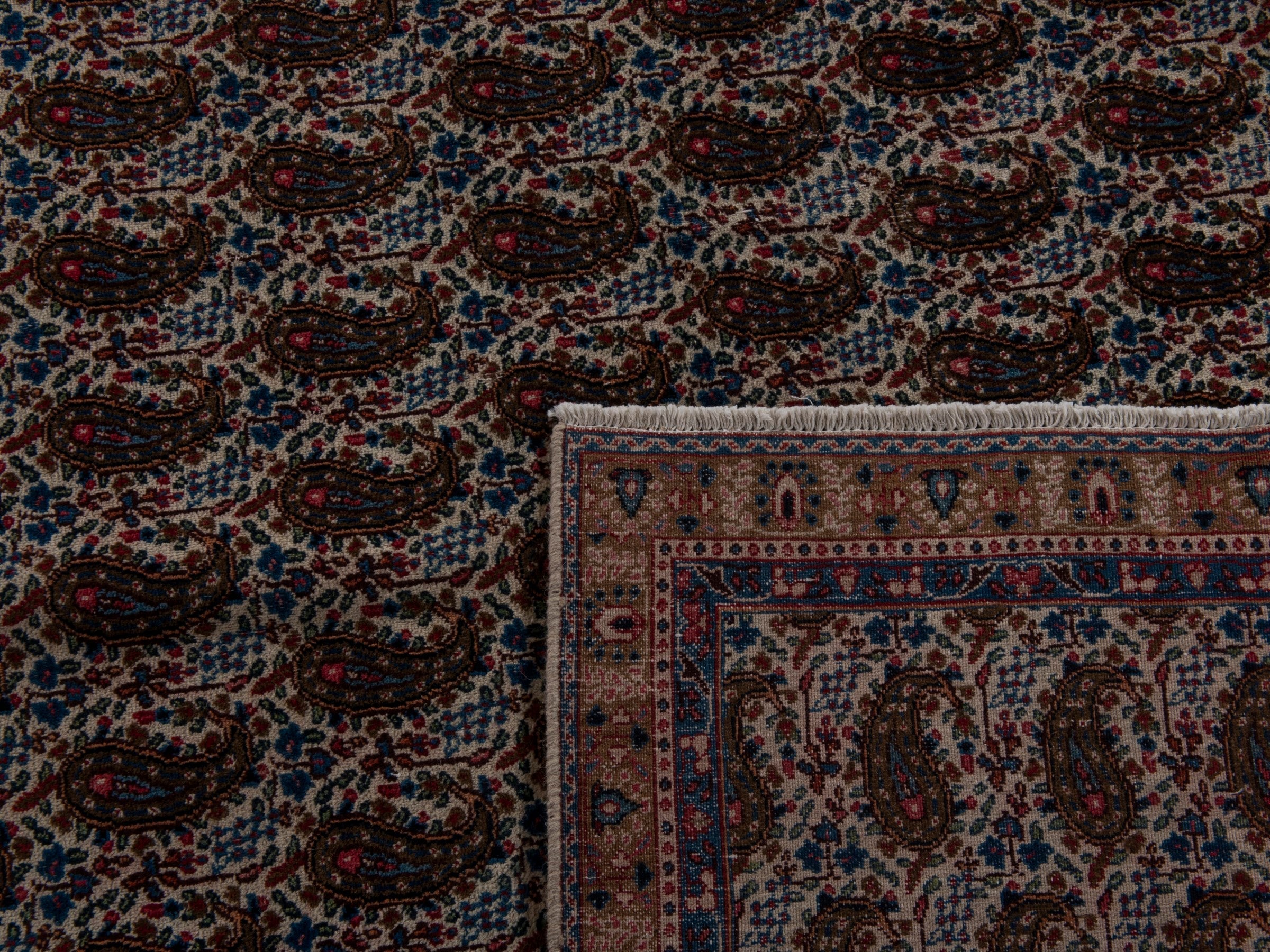 Persian Birjand area rug in dark brown and terracotta, view 18 of 18