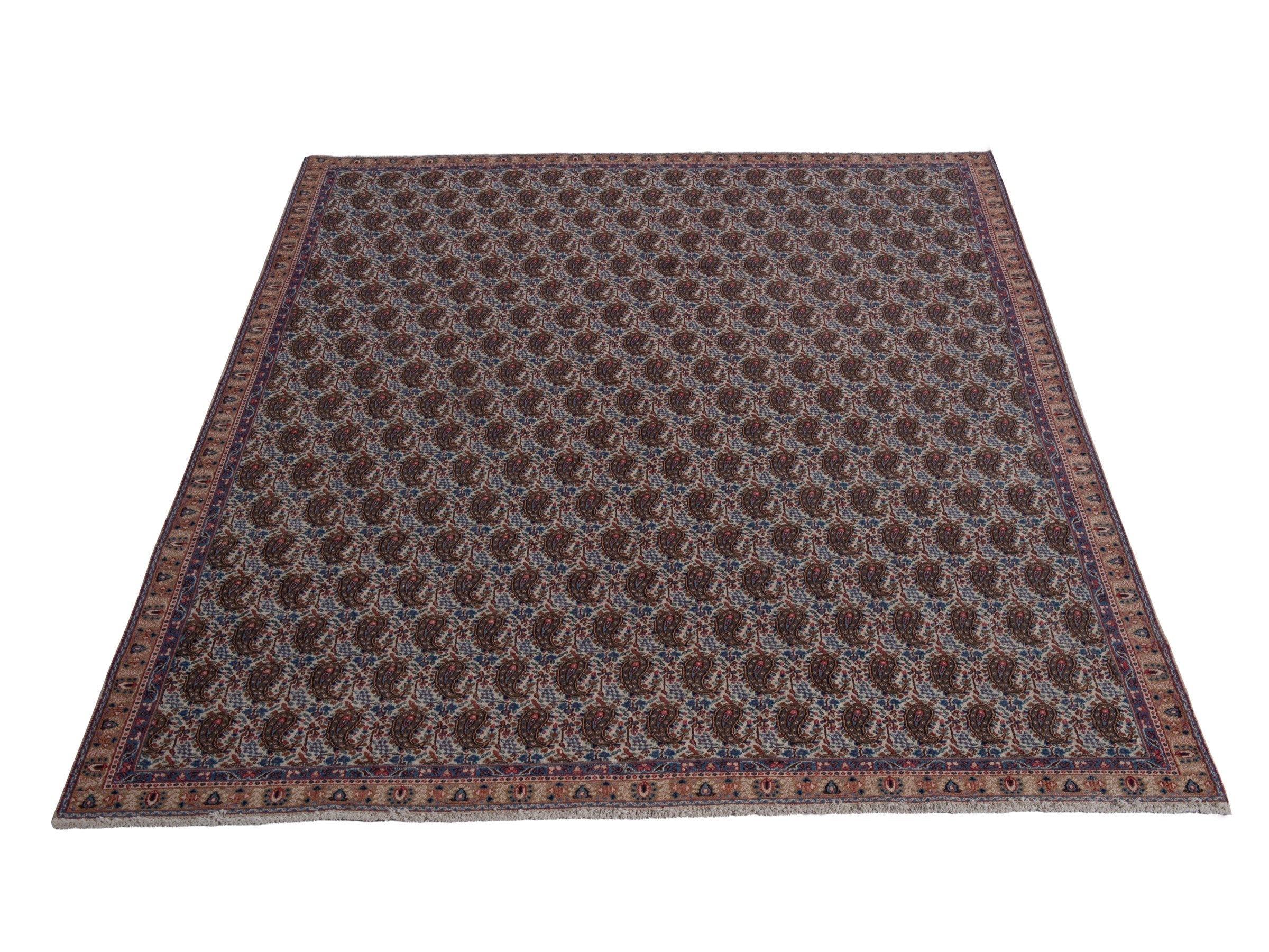 Persian Birjand area rug in dark brown and terracotta, view 2 of 18