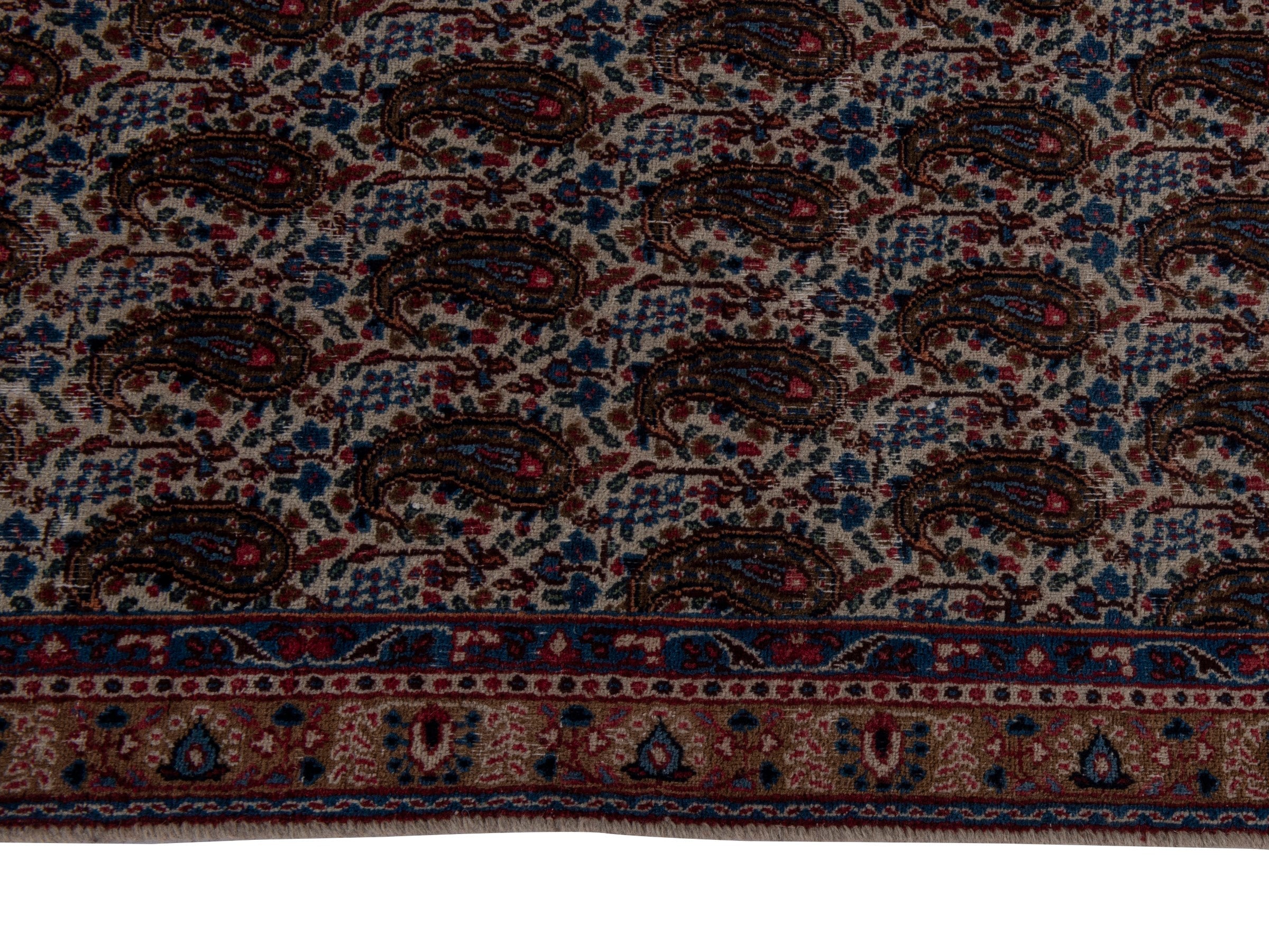 Persian Birjand area rug in dark brown and terracotta, view 5 of 18