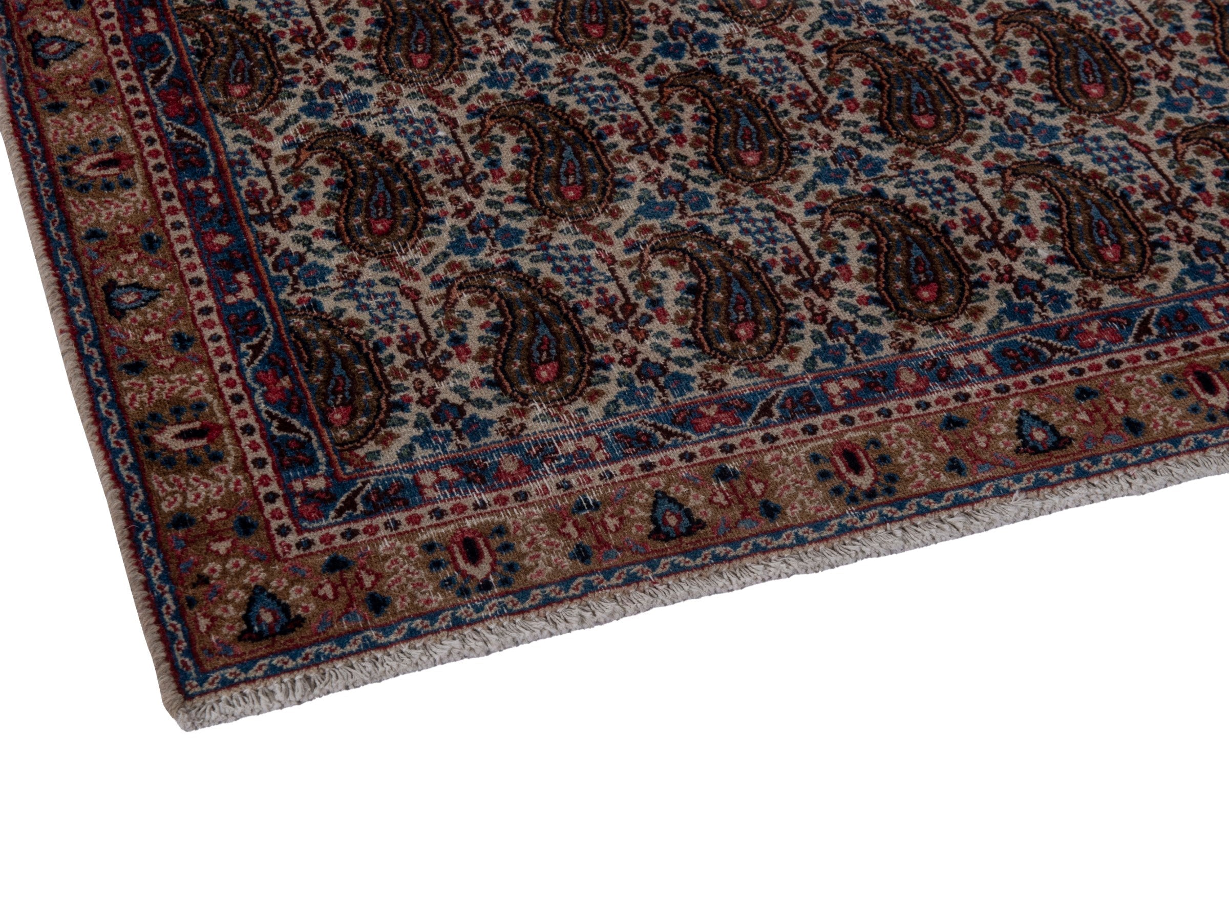Persian Birjand area rug in dark brown and terracotta, view 6 of 18