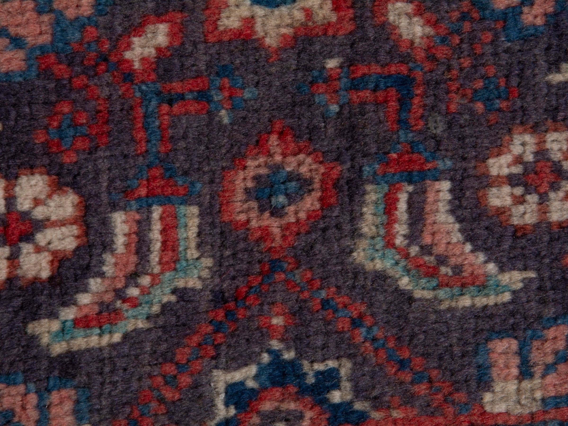 Persian Mahal runner rug in brown and burgundy, view 14 of 18