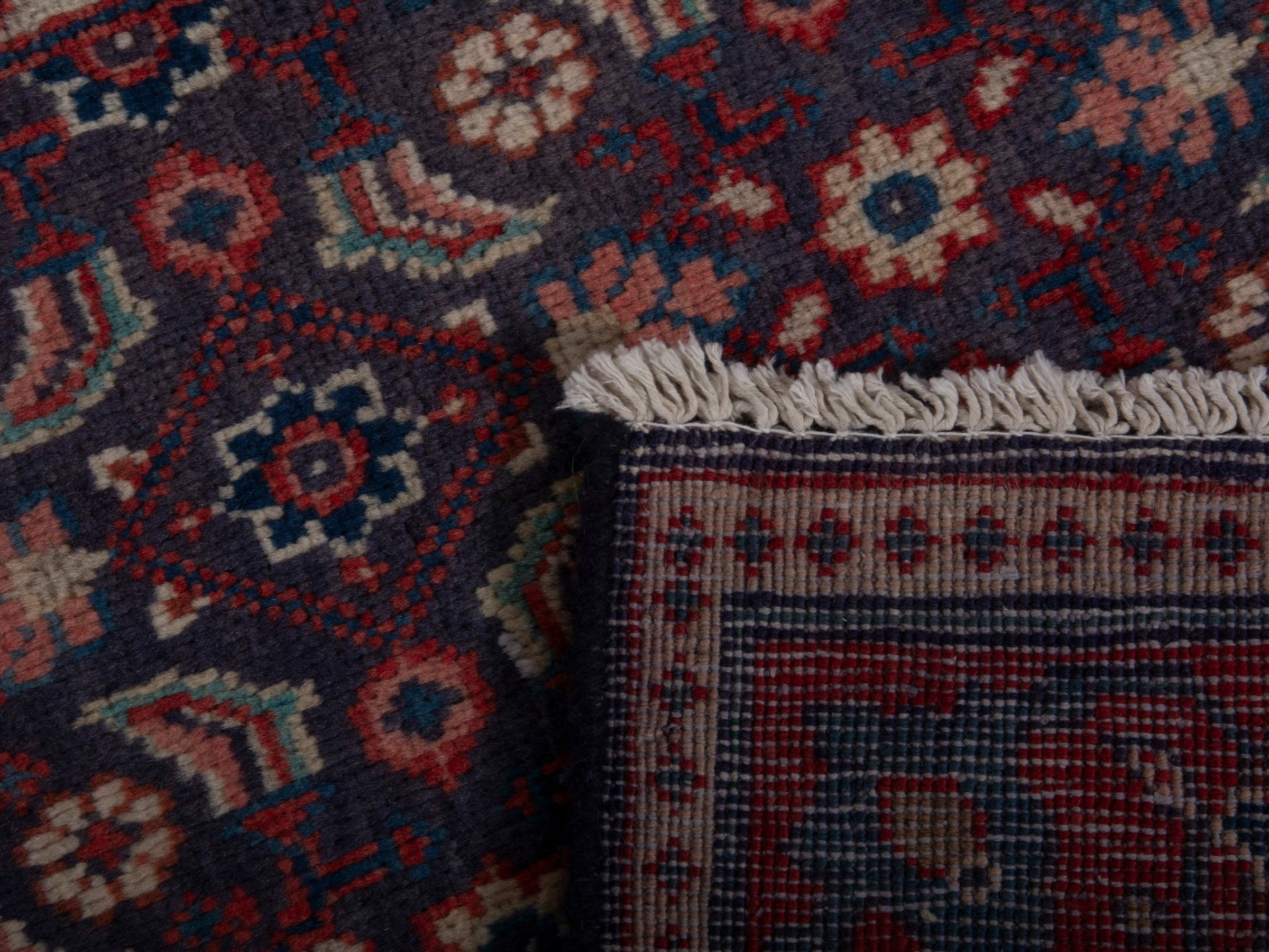 Persian Mahal runner rug in brown and burgundy, view 18 of 18