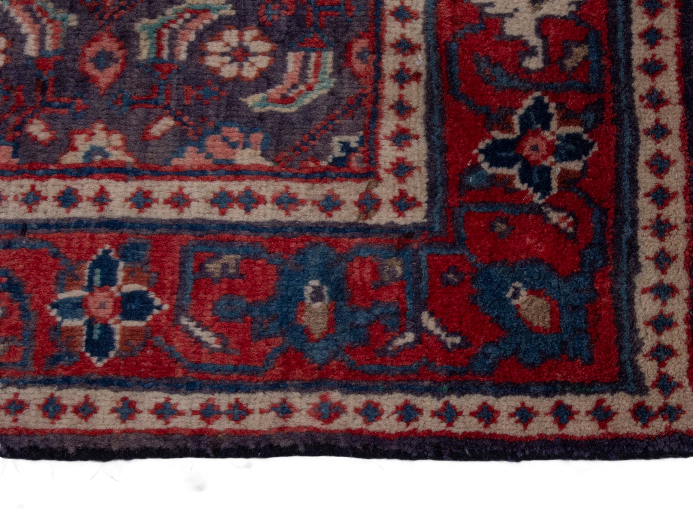Persian Mahal runner rug in brown and burgundy, view 5 of 18