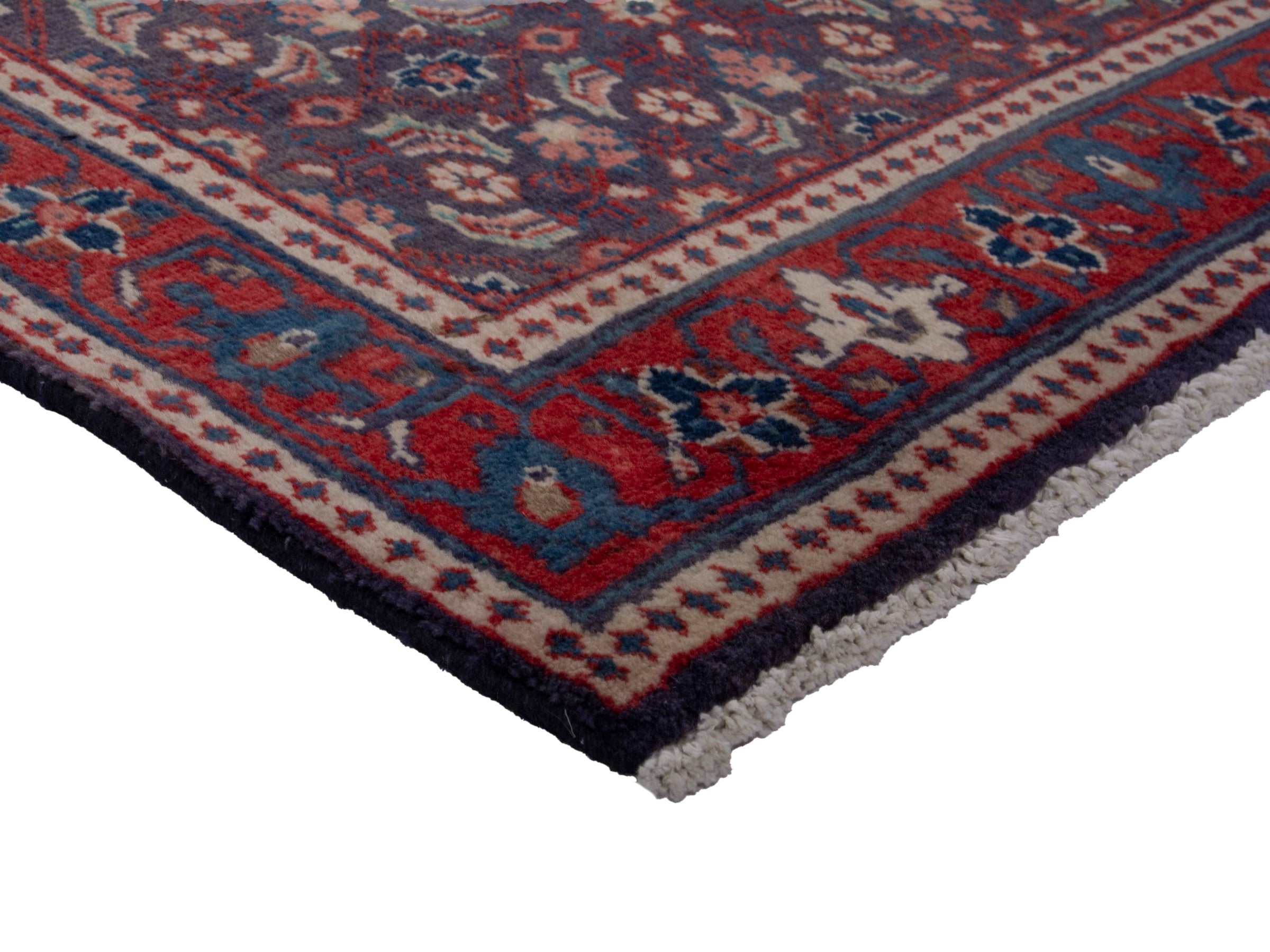 Persian Mahal runner rug in brown and burgundy, view 6 of 18