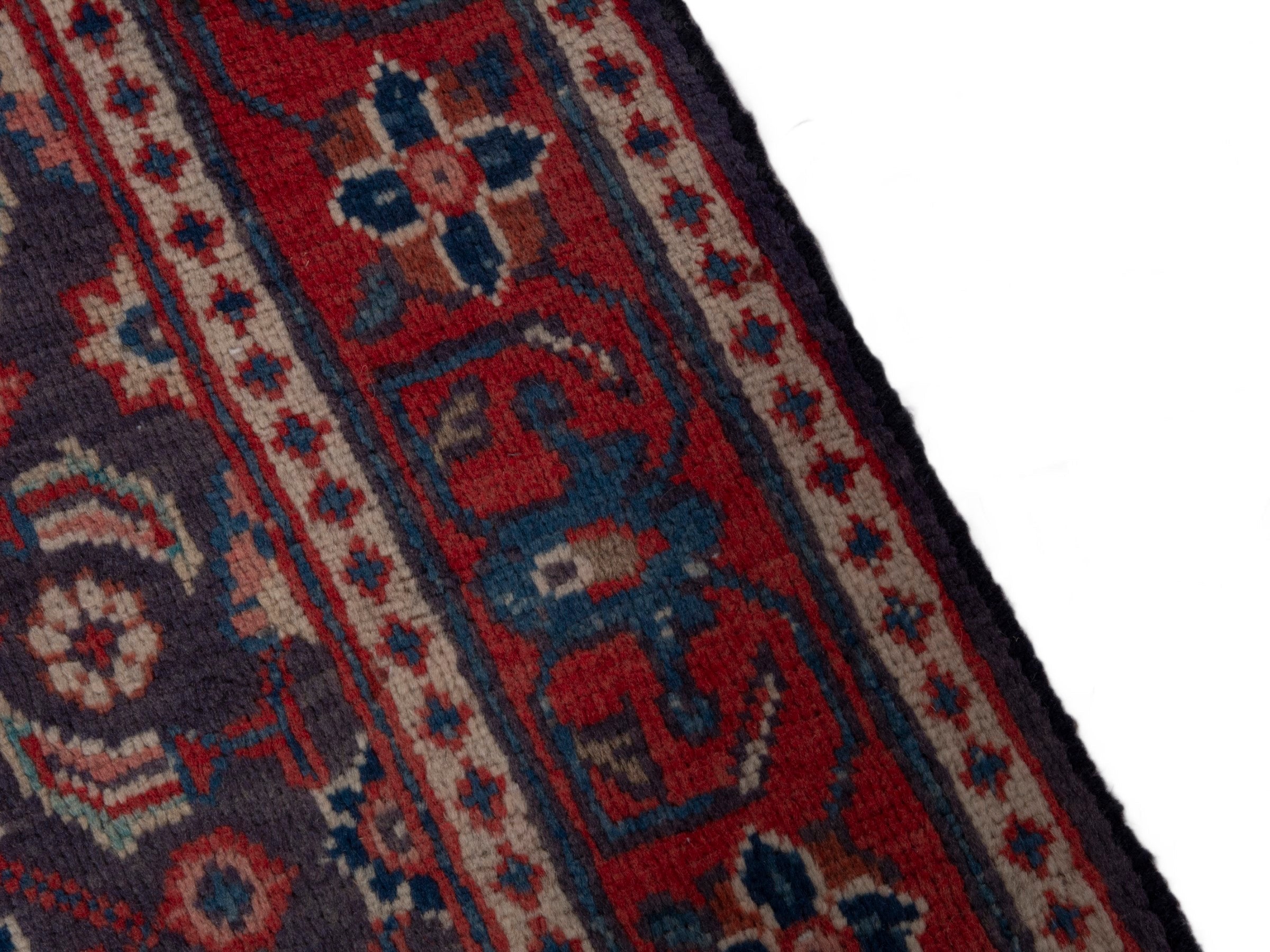 Persian Mahal runner rug in brown and burgundy, view 7 of 18