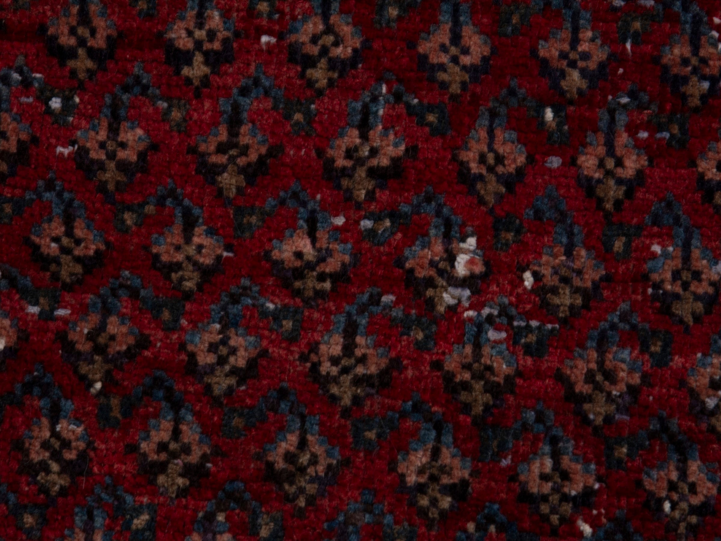Persian Arak runner rug in burgundy and beige, view 14 of 19