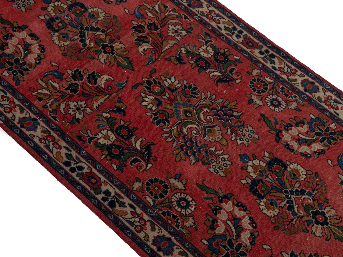 5636, Persian Sarouk Runner Rug
